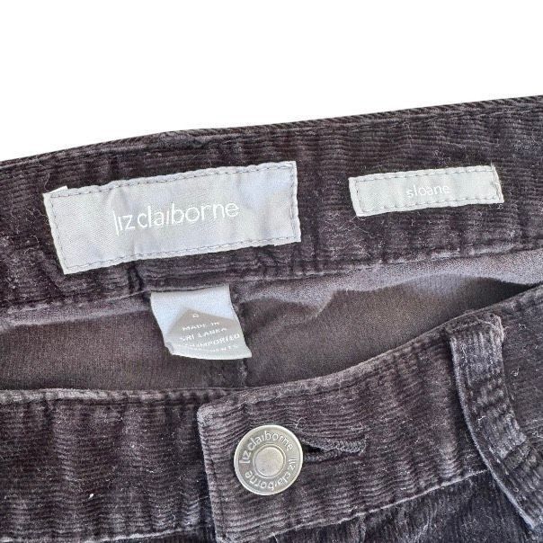 Liz Claiborne Liz Claiborne Sloane Black Corduroy Pants – Size 8 Size 30" / US 8 / IT 44 - 5 Thumbnail