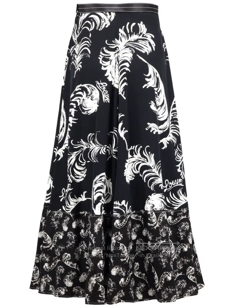 Loewe Loewe White floral pleated half skirt Size 42" / US 20 - 2 Thumbnail