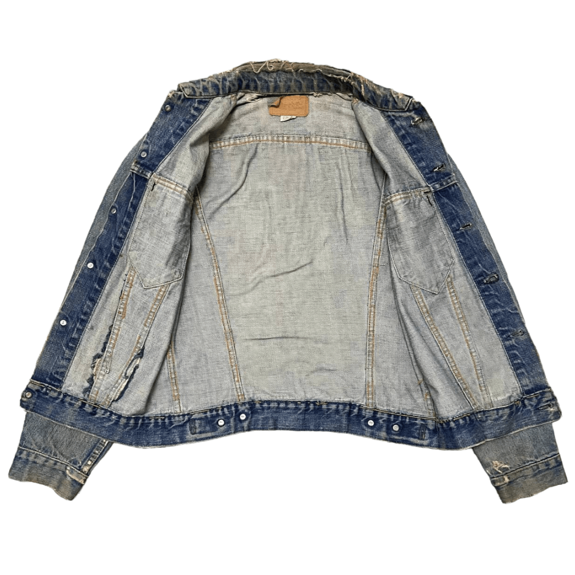 Levi's Vtg 60's Levis Type 3 Big E Denim Jacket Trashed Distressed Size US M / EU 48-50 / 2 - 11 Thumbnail