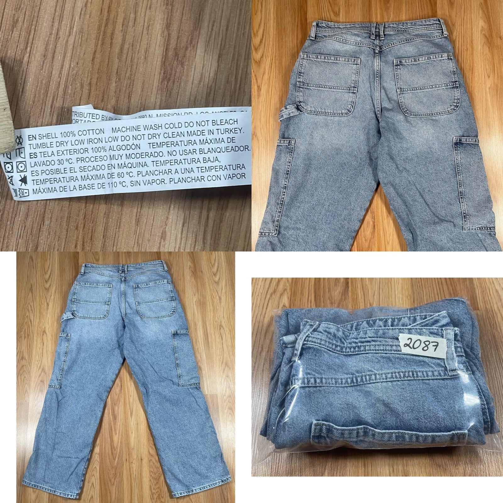 Forever 21 Forever 21 Jeans Mens 29Wx30L Carpenter Straight Leg Blue Denim 100% Cotton Jeans Mens Regular Blue 30 Inseam Classics Boys Womens Mens Size US 29 - 9 Thumbnail