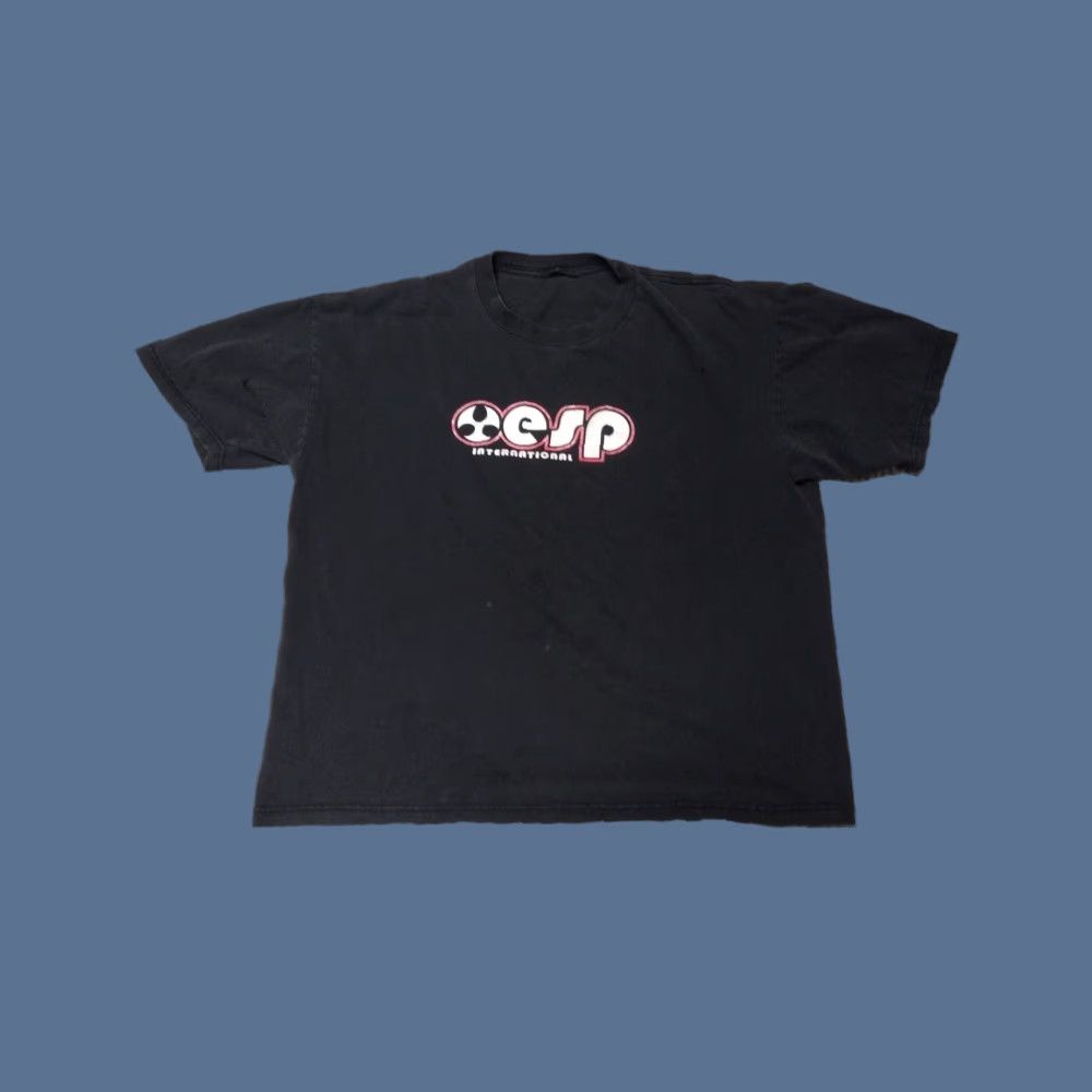 Vintage VINTAGE 90s ESP International Shirt XL Black USA 100% Cotton Short Sleeve Mens T-Shirt Skate Punk Band Retro Size US XL / EU 56 / 4 - 1 Thumbnail