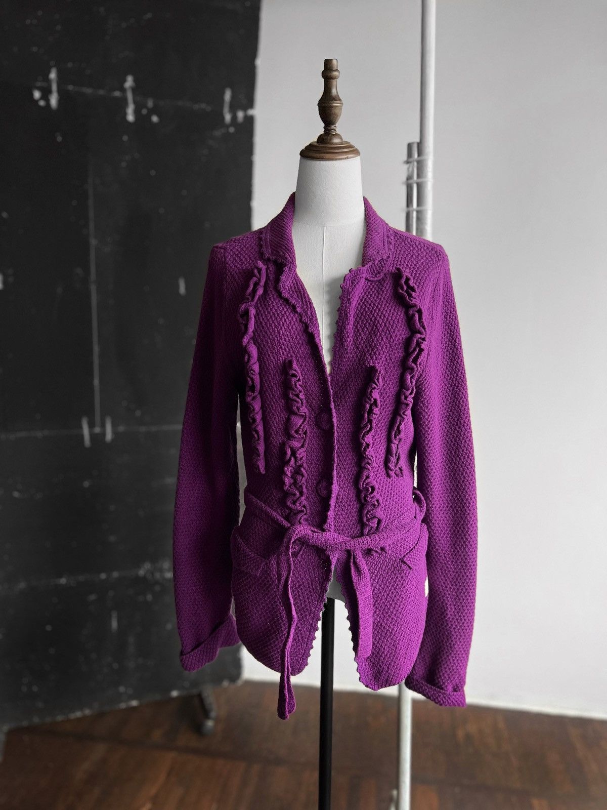 Odd Molly Odd Molly Womens 506 Purple Long Sleeve Knit Cotton Cardigan Size L / US 10 / IT 46 - 1 Thumbnail
