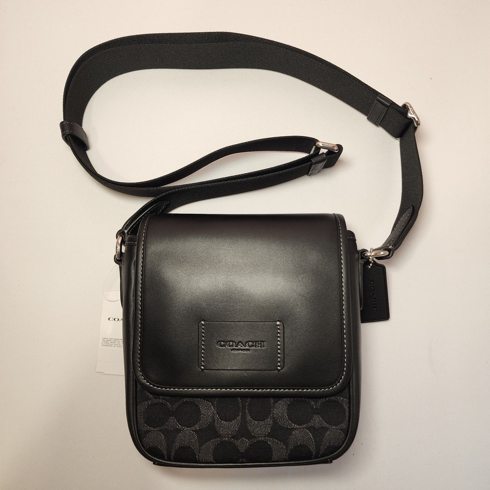 Coach NWT Coach CAJ32 Lucas Crossbody Black Denim Size ONE SIZE - 1 Thumbnail
