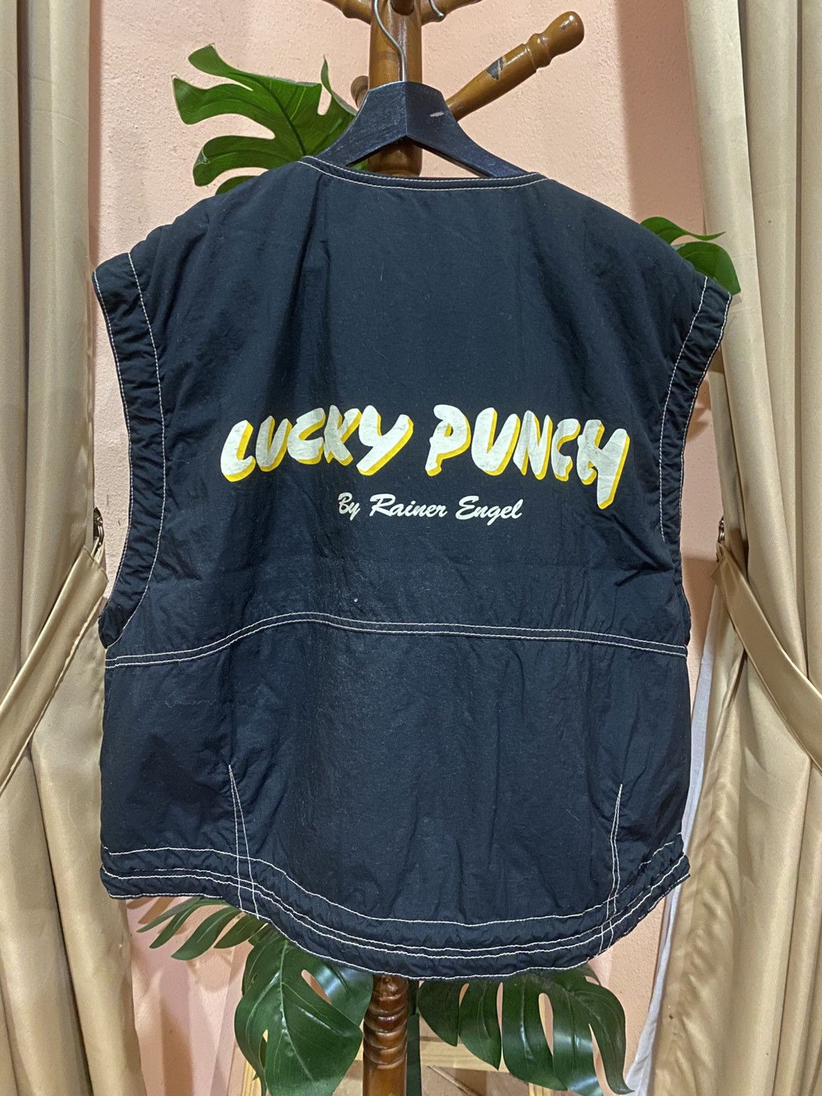 Vintage Lucky Punch by Rainer Engel Black Utility Vest with Patches Size US S / EU 44-46 / 1 - 10 Thumbnail