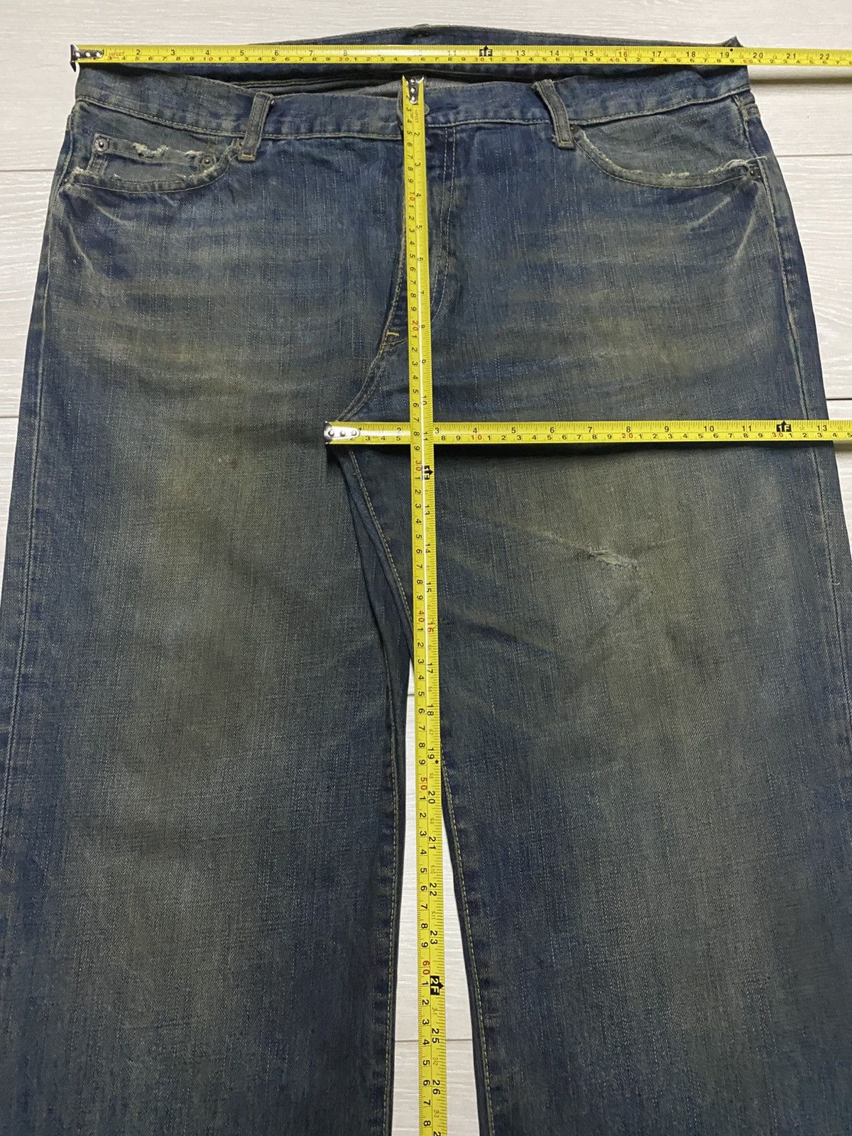 Uniqlo Vintage Japanese Brand Uniqlo S-002 Mud Wash Baggy Jeans Size US 38 / EU 54 - 11 Thumbnail