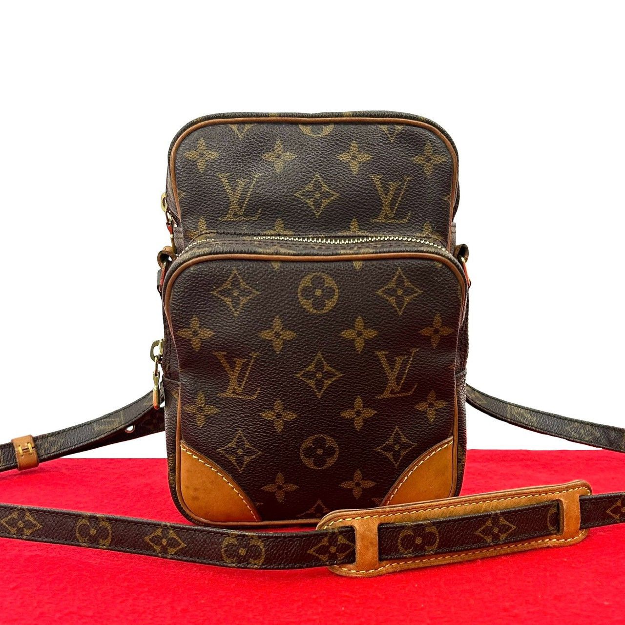 Louis Vuitton Louis Vuitton Louis Vuitton Amazon Monogram Leather Shoulder Bag Textile Shoulder Bag DUTY FREE for USA Size ONE SIZE - 1 Thumbnail