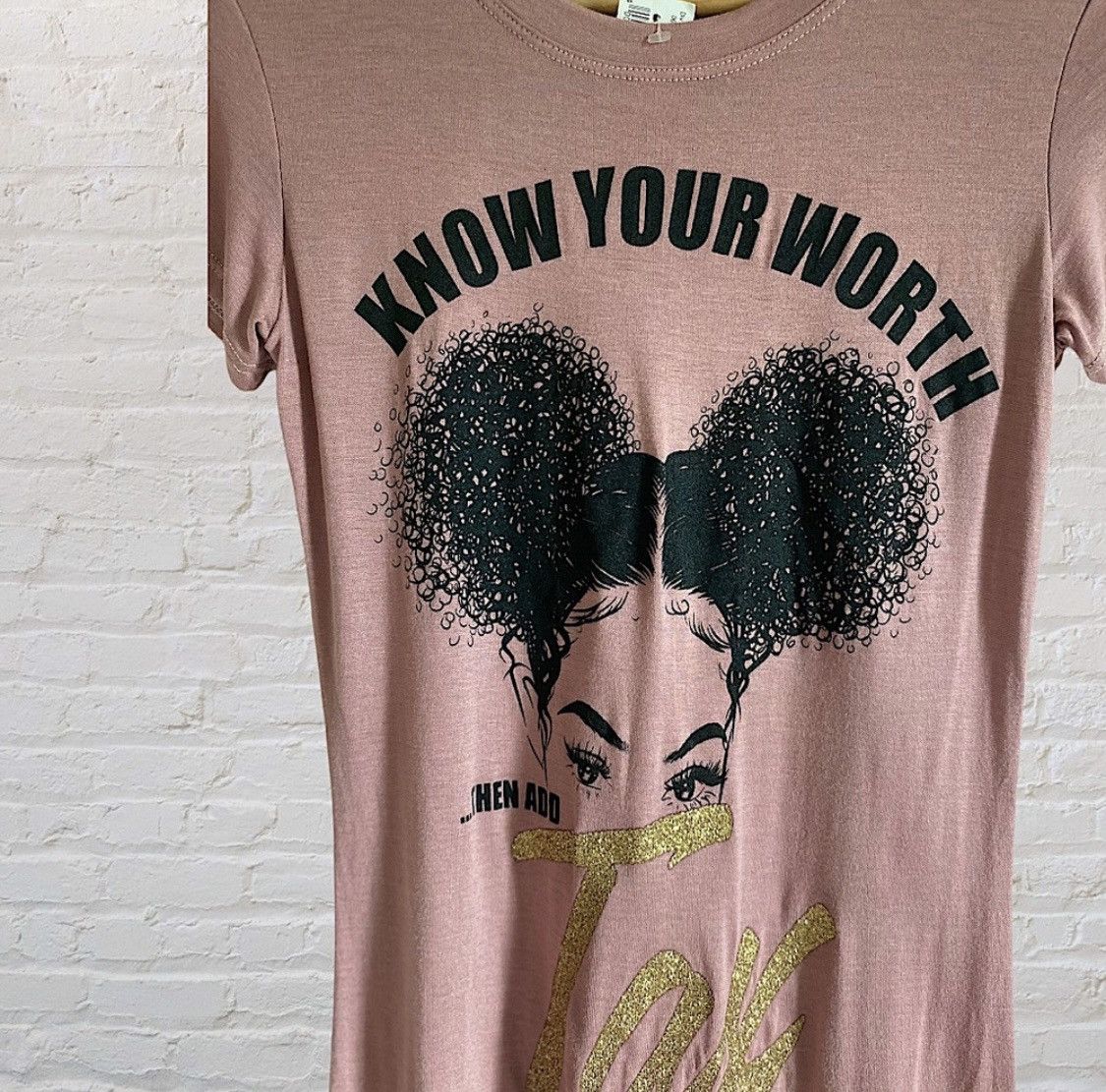 Other HEATHER MAUVE SPARKLY GOLD EMBELLISHED TSHIRT TEE TOP Size M / US 6-8 / IT 42-44 - 4 Thumbnail