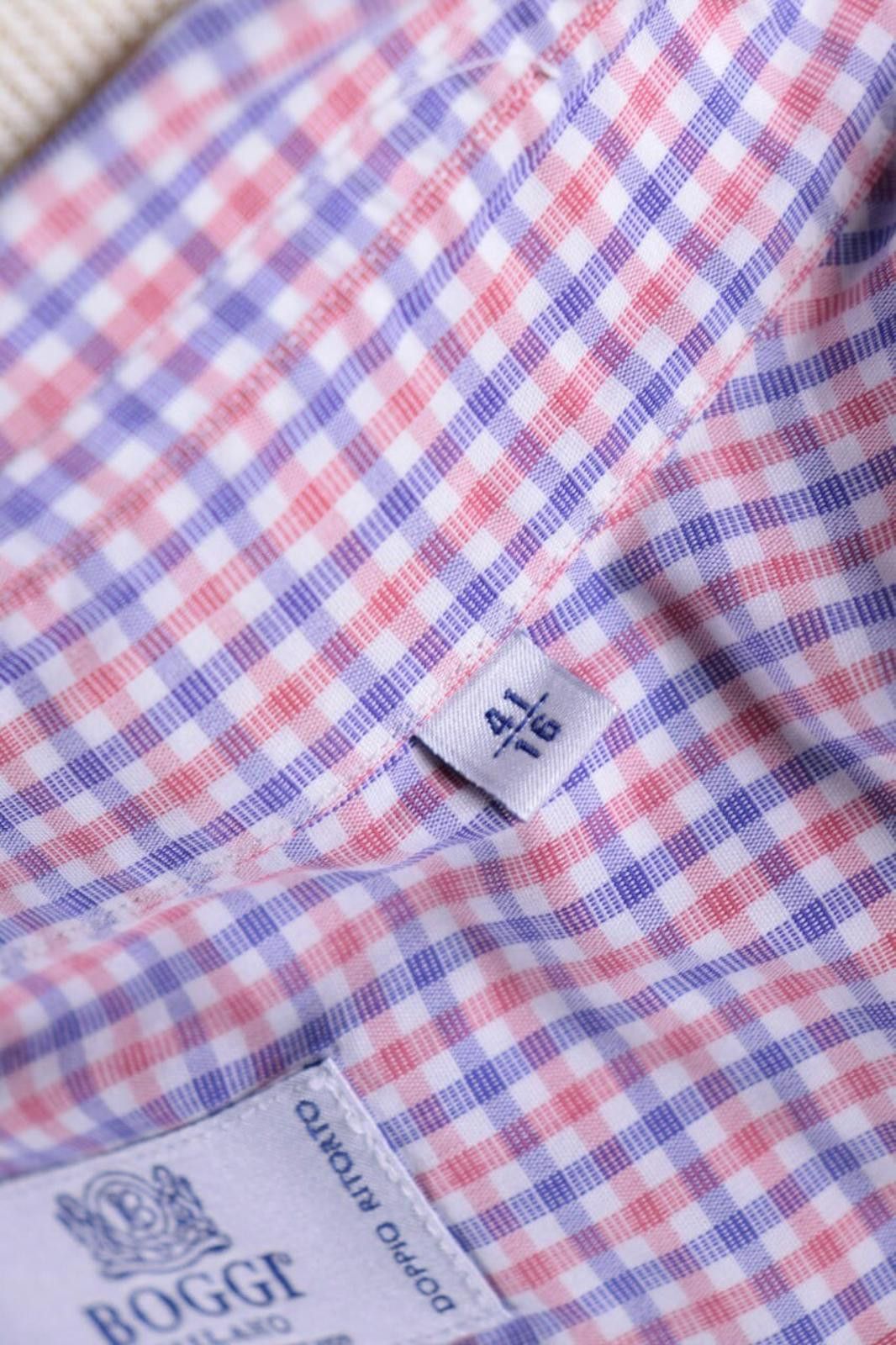 Designer Boggi Milano 2/100' Doppio Ritorto Down Shirt Size 41 / 16 Size US M / EU 48-50 / 2 - 12 Thumbnail