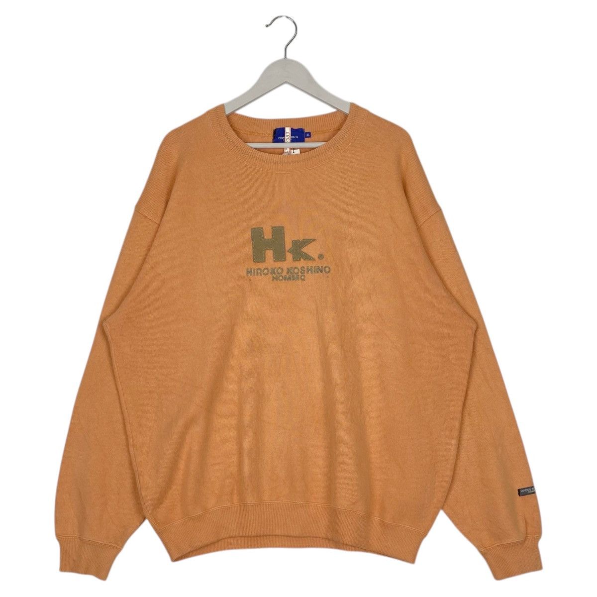 Hiroko Koshino Homme × Vintage Vintage Hiroko Koshino Homme Crewneck Sweatshirt Orange Size US L / EU 52-54 / 3 - 1 Thumbnail