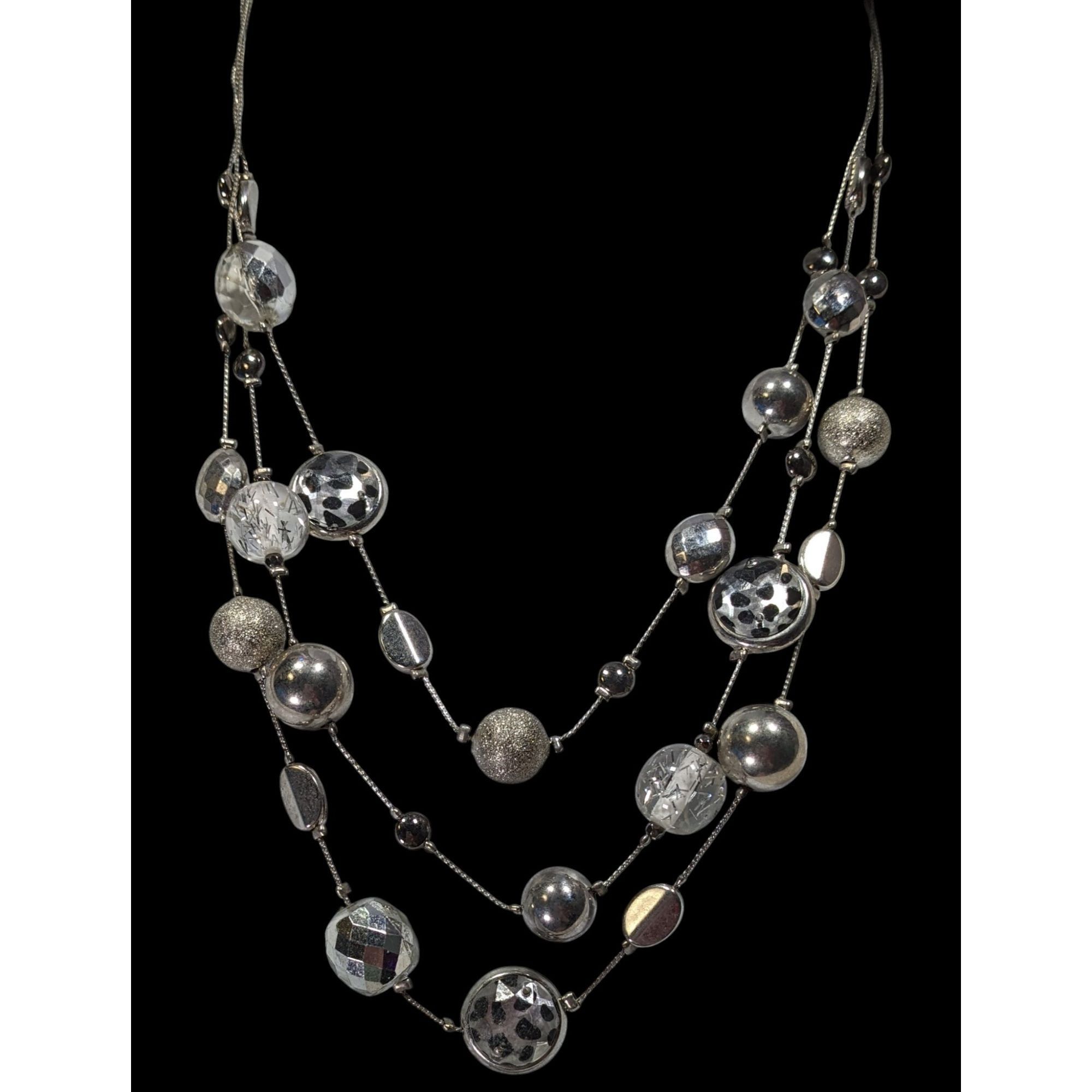 Other NY Collection Y2K Animal Print Layered Silver-Tone Necklace Size ONE SIZE - 2 Thumbnail