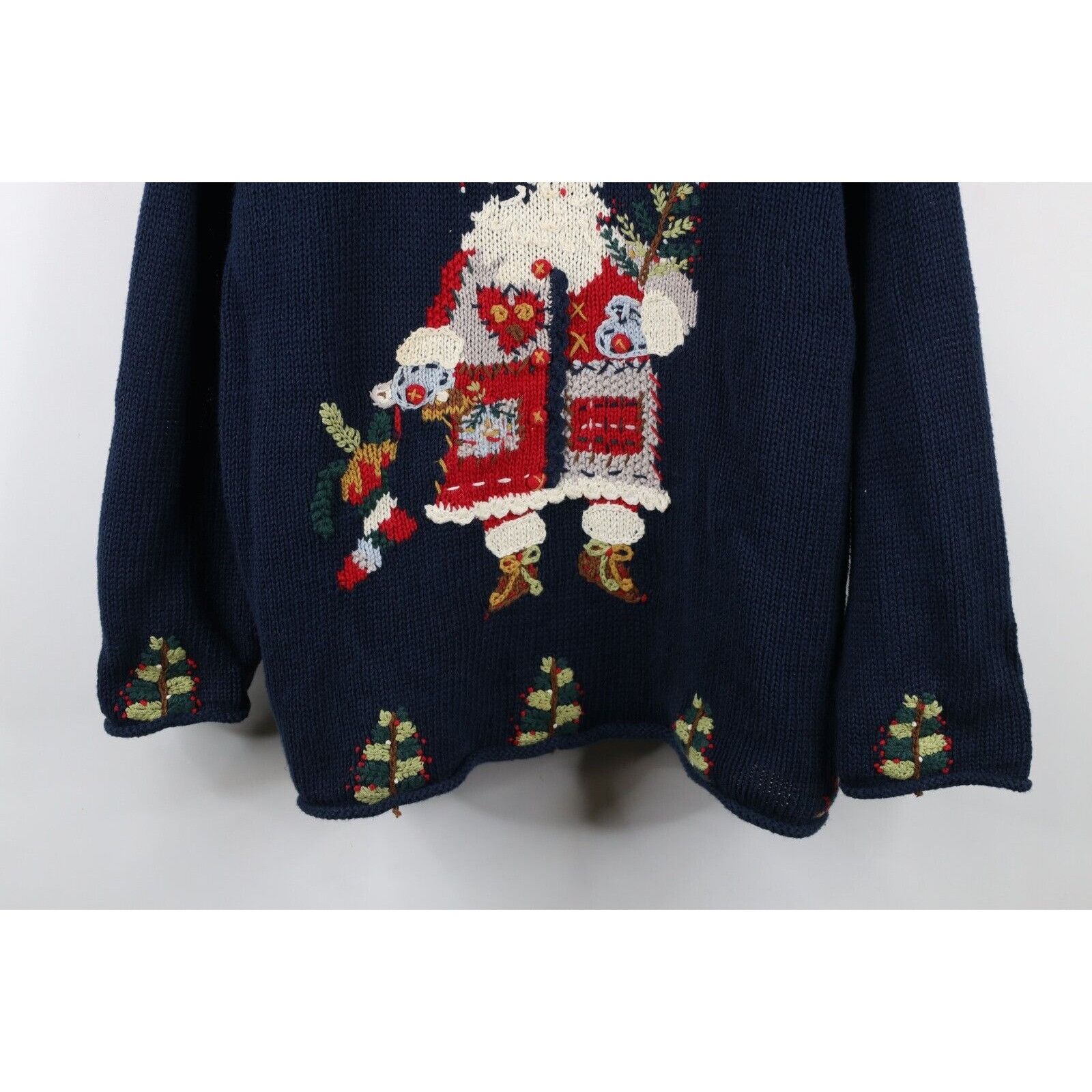 Vintage Vintage 90s Streetwear Marled Knit Christmas Santa Sweater Size XL / US 12-14 / IT 48-50 - 3 Thumbnail