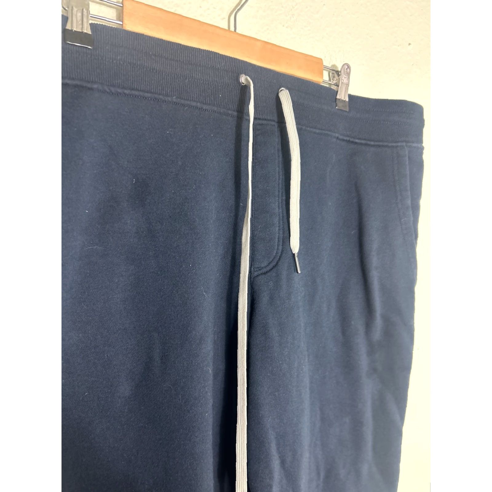 Vintage True Classic Fleece Joggers Mens XXL Navy Tapered Sweatpants Cotton Polyester Spandex Slim Fit 2XL Elastic Waist Pockets Lounge Activewear Size US 39 - 6 Thumbnail