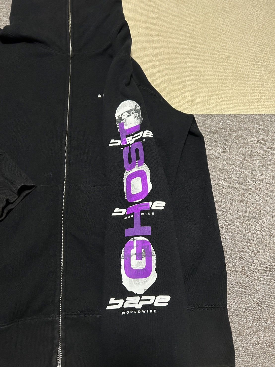 Bape ghost full zip hoodie black sale