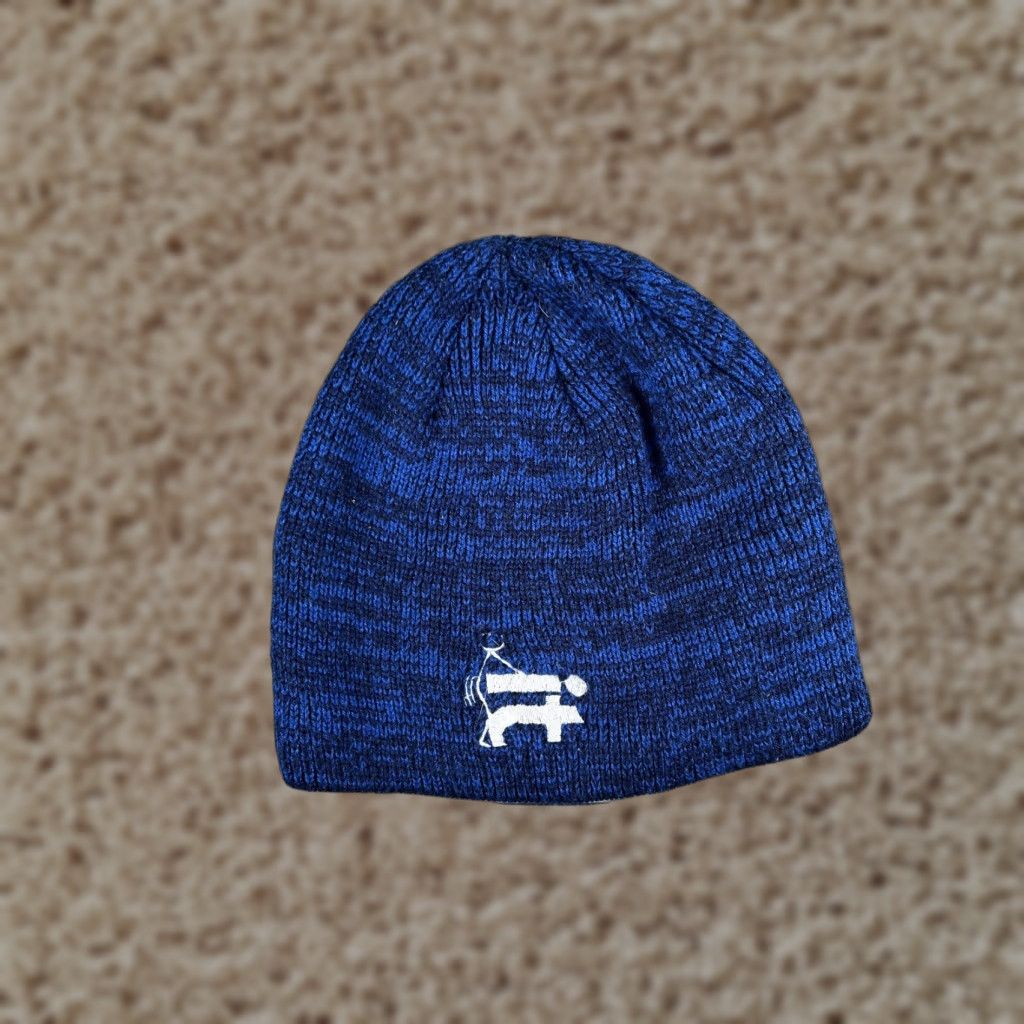 Vintage Dog Walker Hat Beanie Mens One Size Blue Knit Stretch Winter Logo Casual Size ONE SIZE - 1 Thumbnail