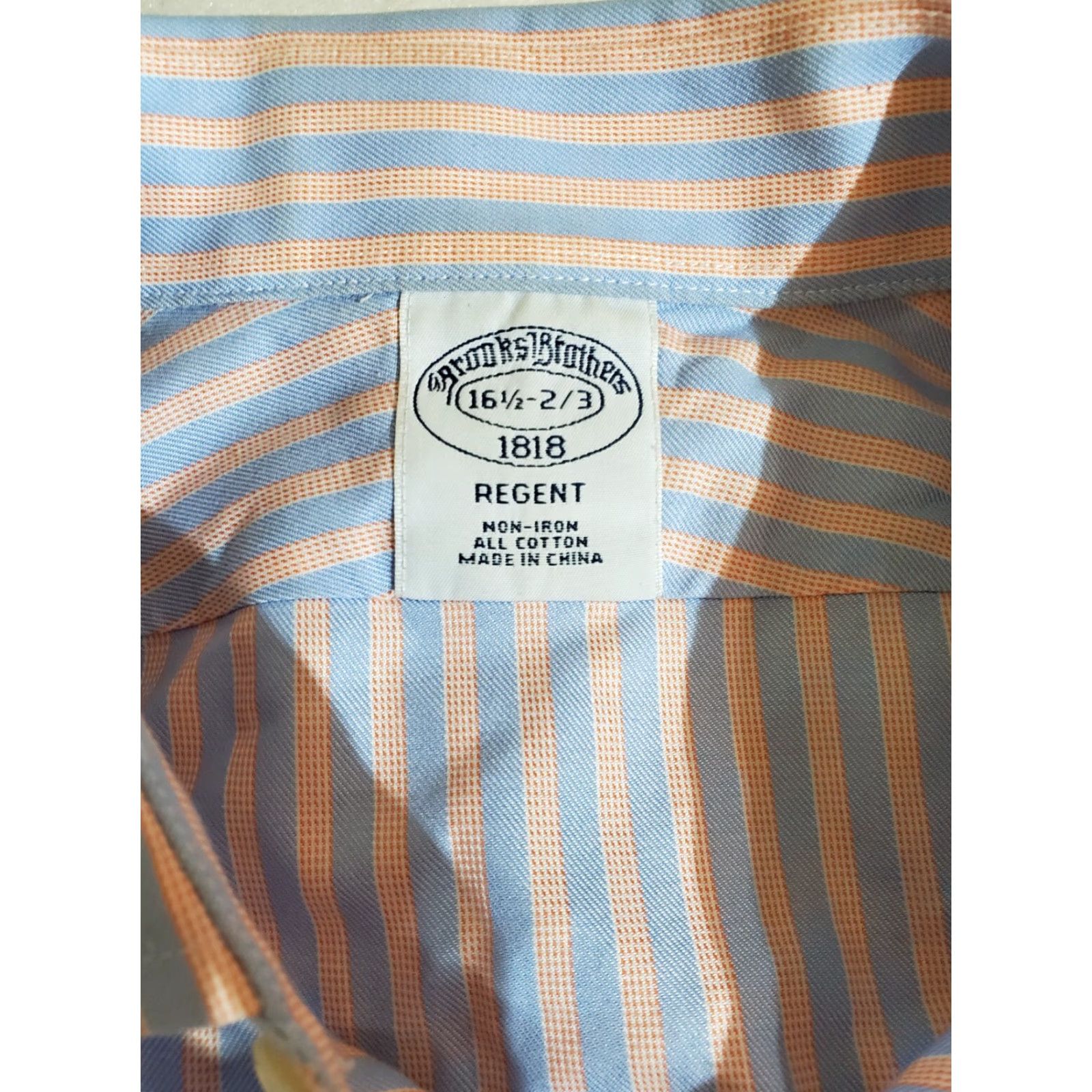 Brooks Brothers Brooks Brothers Regent Button Down Shirt 16 1/2 - 2/3 Blue Pink Striped Non-Iron Shirt Mens Regular 100% Cotton Dress Shirt 90s Size US XL / EU 56 / 4 - 4 Thumbnail