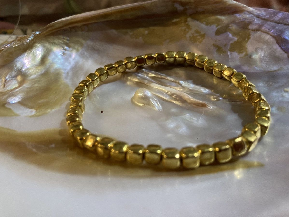 Other Yellow gold square beaded bracelet Size ONE SIZE - 1 Thumbnail