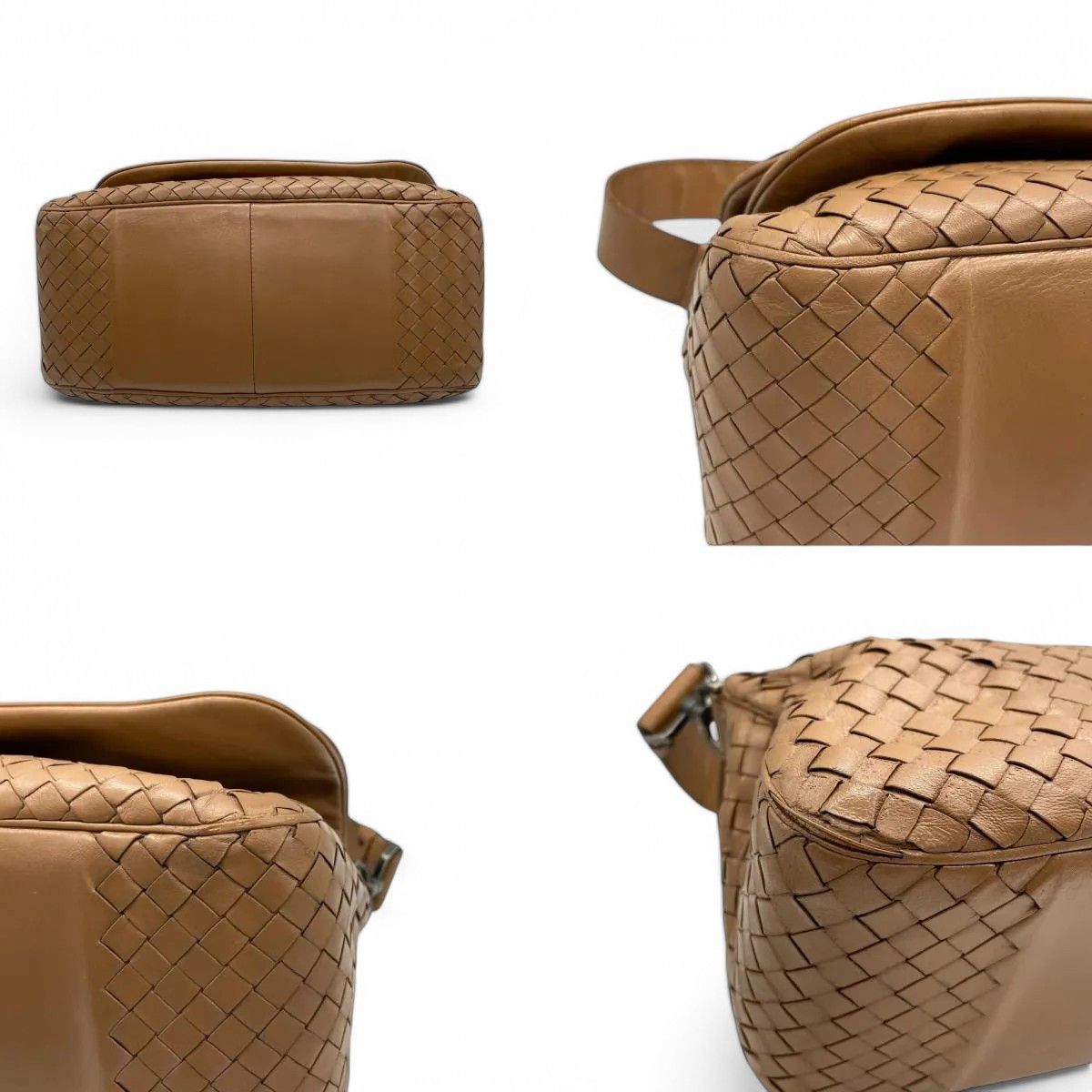 Bottega Veneta Bottega Veneta - Intrecciato Shoulder Bag Flap Brown Leather Size ONE SIZE - 5 Thumbnail