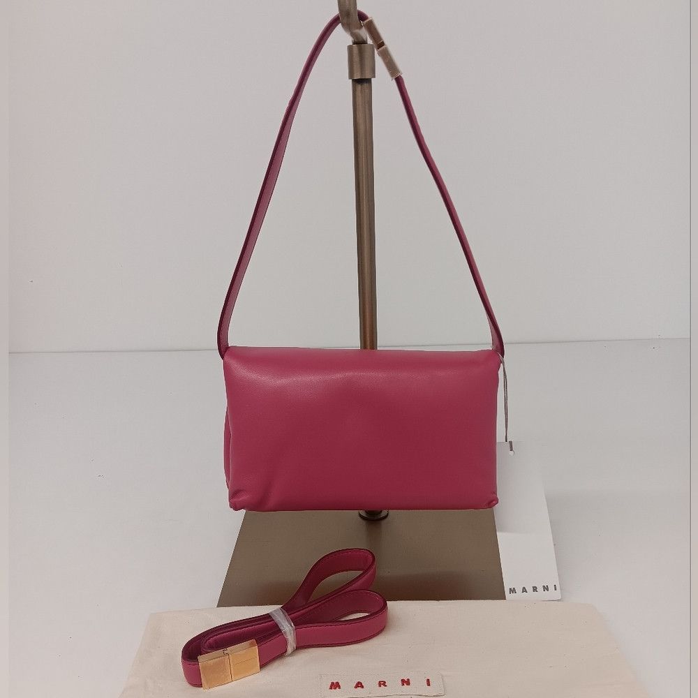 Marni Marni Women's Small Leather Prisma Crossbody Bag - Pink Size ONE SIZE - 1 Thumbnail