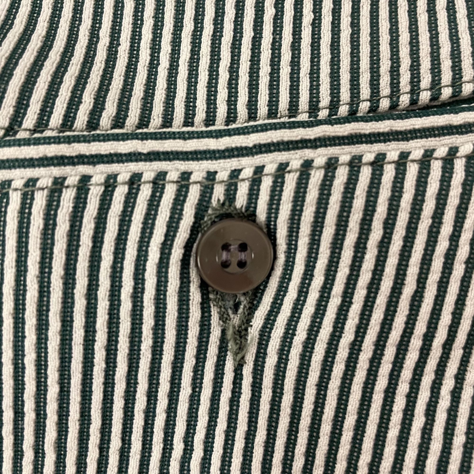 Sears Vtg Kings Road SEARS GREEN White SEERSUCKER Pants Size US 38 / EU 54 - 5 Thumbnail