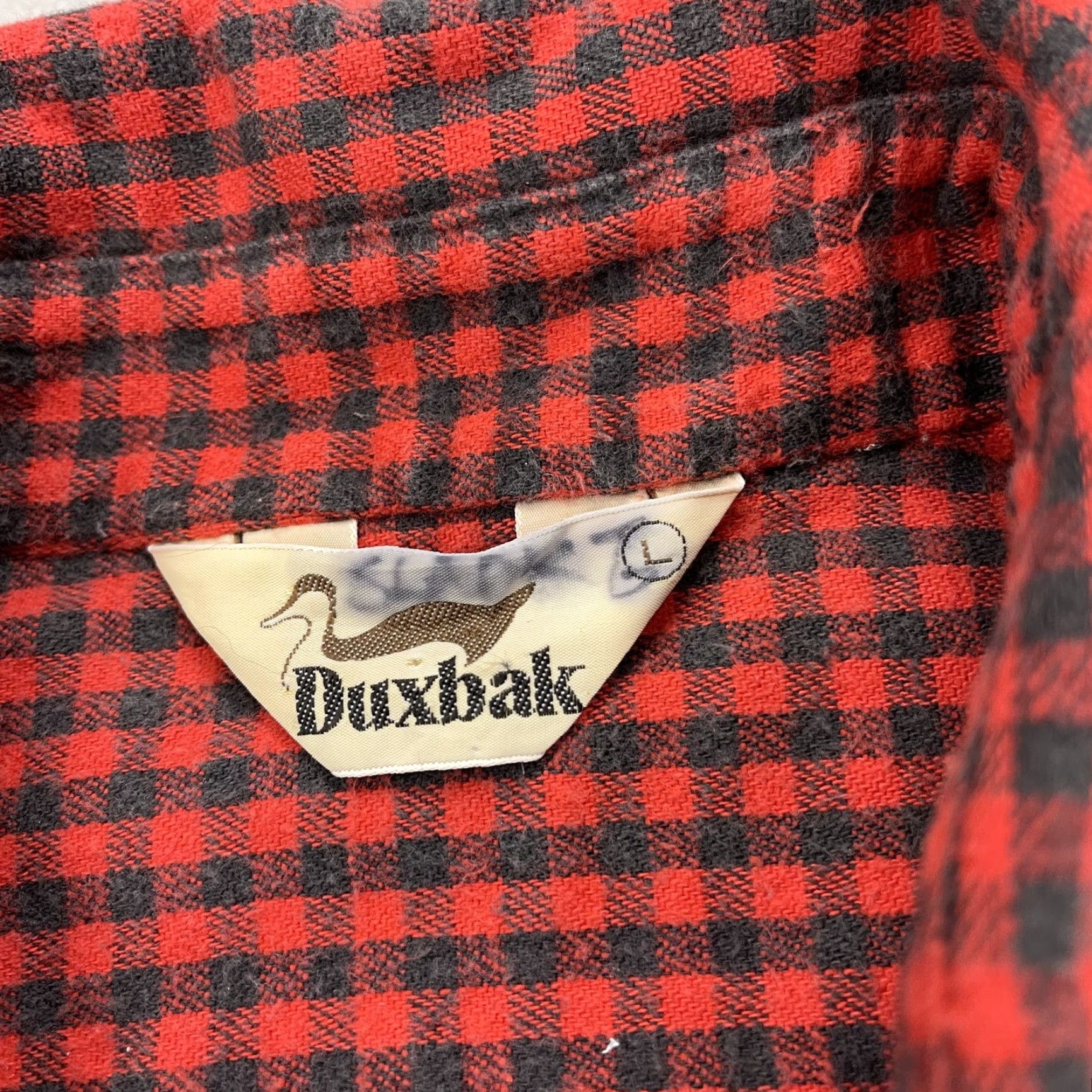 Vintage VINTAGE Duxbak Shirt Mens Large Red Black Buffalo Plaid Cotton Flannel Hunting Size US L / EU 52-54 / 3 - 4 Thumbnail