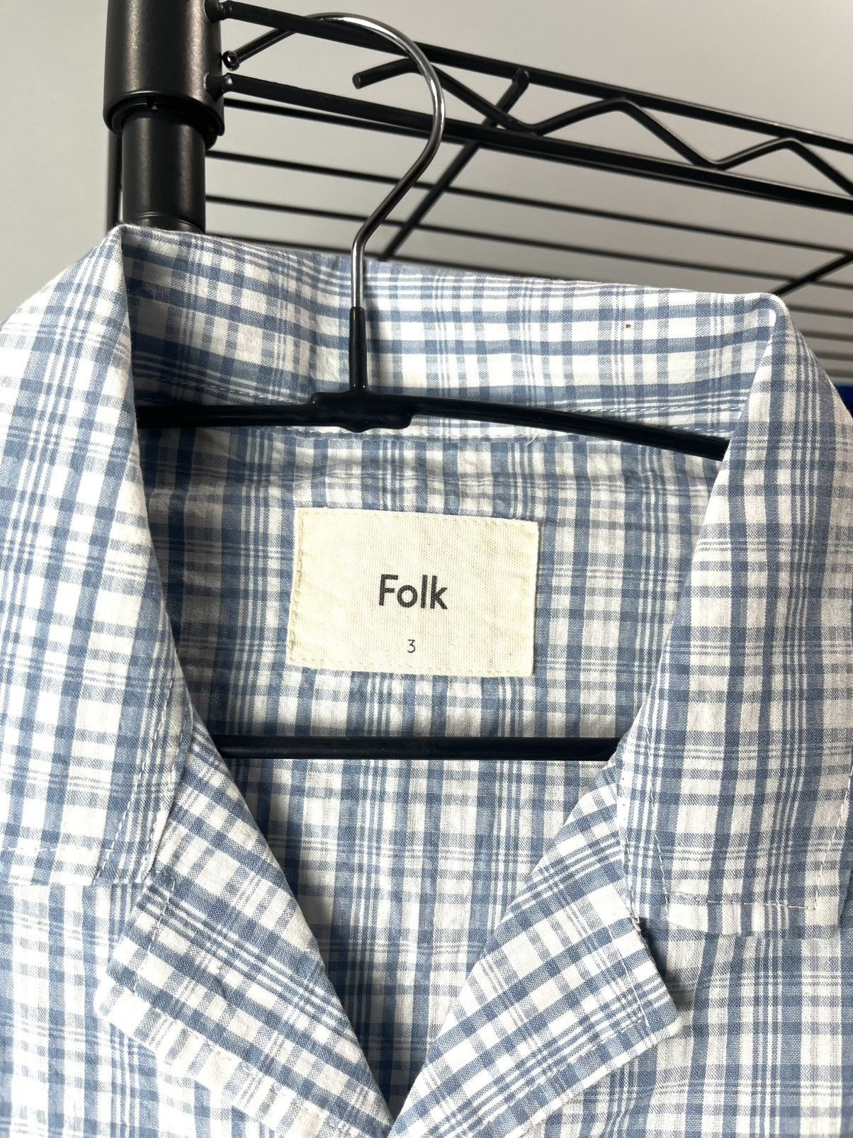 Folk Folk Checkered Blue Shirt 3 Size Size US M / EU 48-50 / 2 - 3 Thumbnail