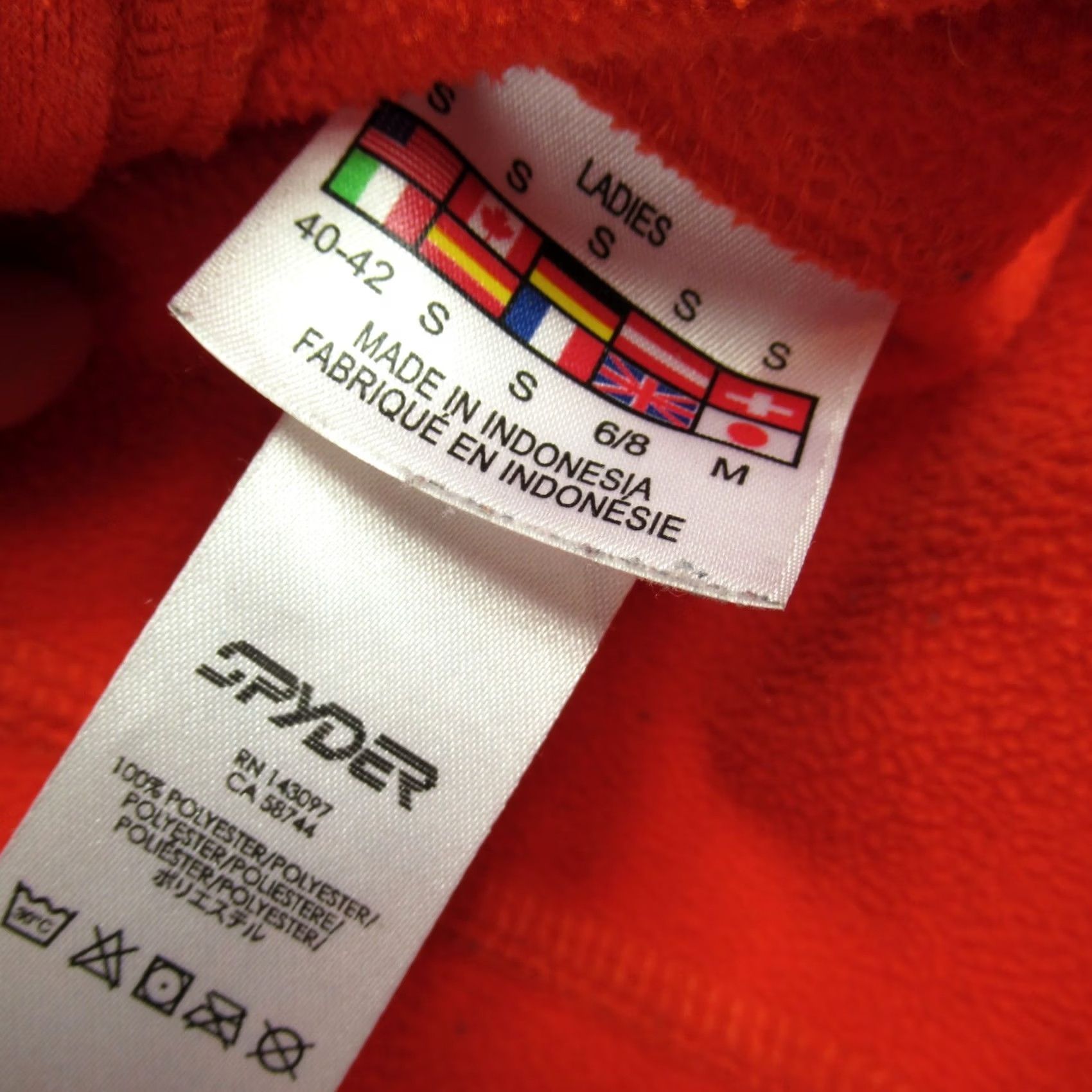 Spyder Spyder Jacket Womens Small Full Zip Hooded Outdoors Red Long Sleeve Size S / US 4 / IT 40 - 5 Thumbnail