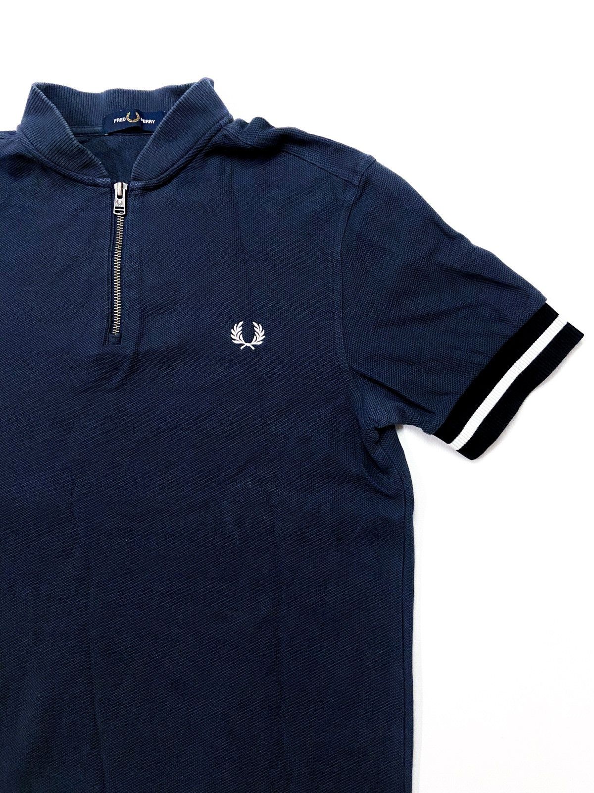Fred Perry Vintage Fred Perry Zip Polo T-Shirt Y2K Size US M / EU 48-50 / 2 - 2 Thumbnail