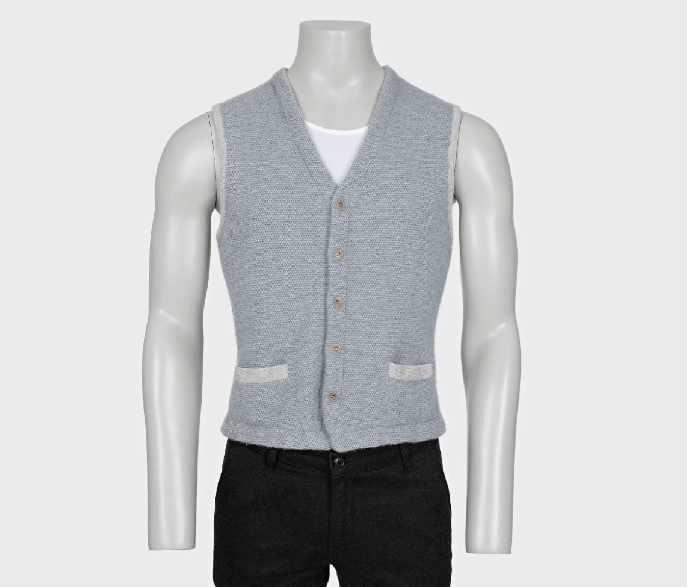 Loro Piana Loro Piana Gray Cashmere Vest IT58 4XL Size US XXL / EU 58 / 5 - 1 Thumbnail