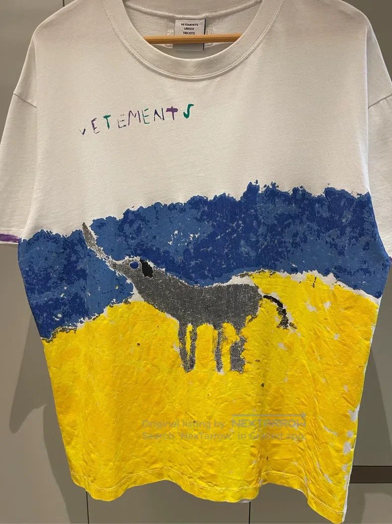 Vetements Vetements White animal painting graffiti logo short-sleeve Size US XS / EU 42 / 0 - 4 Thumbnail