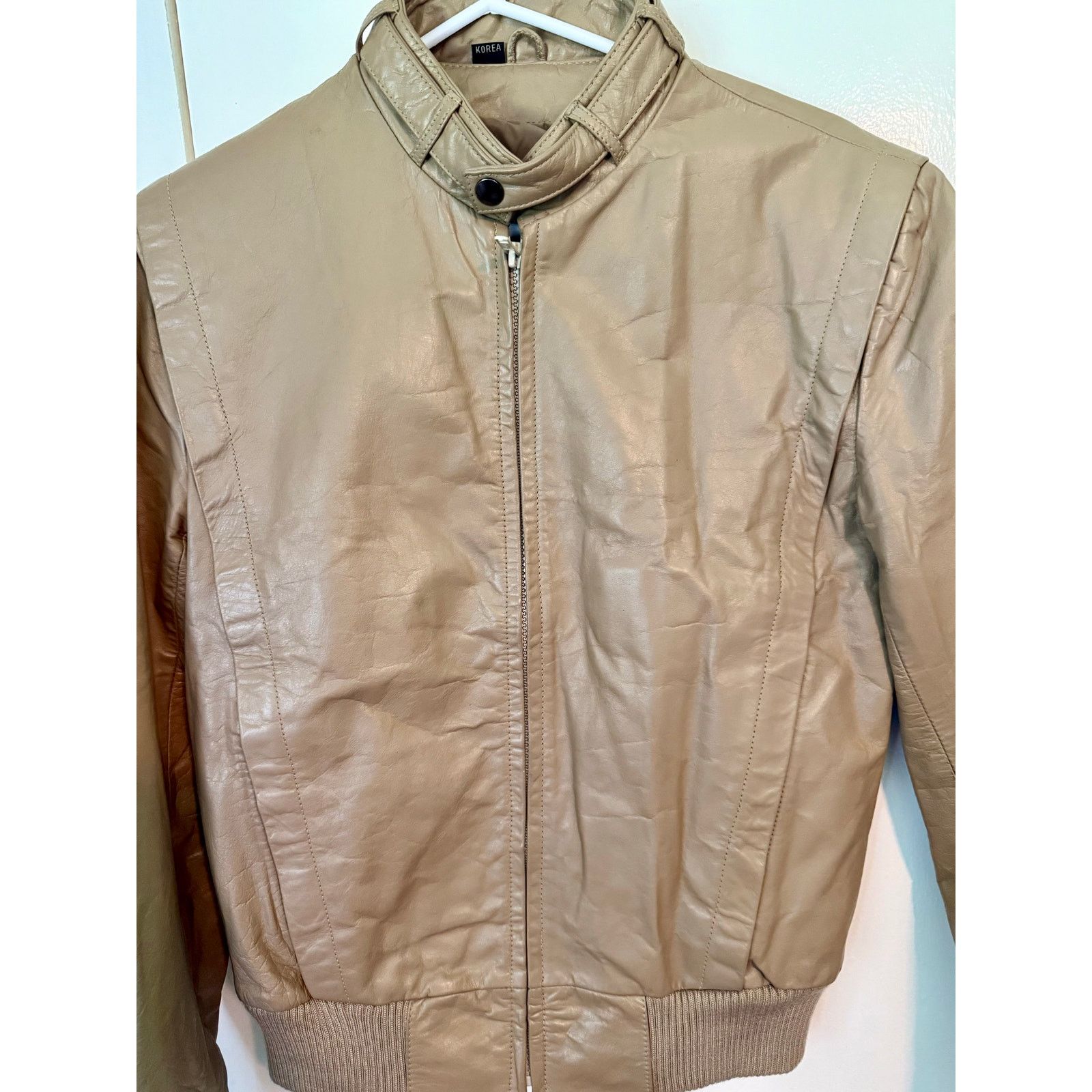 Wilsons Leather Vintage 80’s Wilson's Tan leather bomber jacket medium Fall Size M / US 6-8 / IT 42-44 - 3 Thumbnail