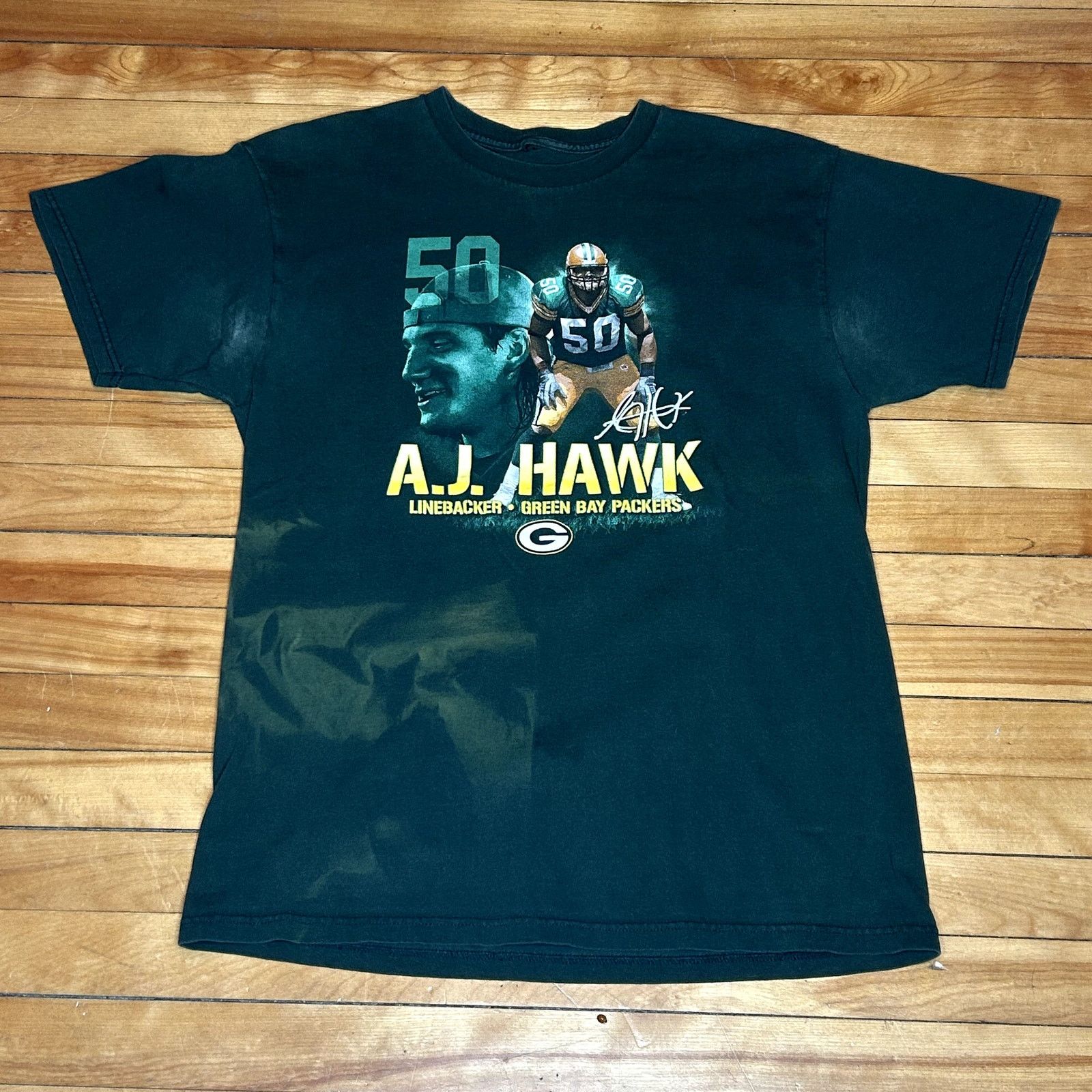 NFL Y2K Packers Aj Hawk T-Shirt Size US L / EU 52-54 / 3 - 1 Thumbnail