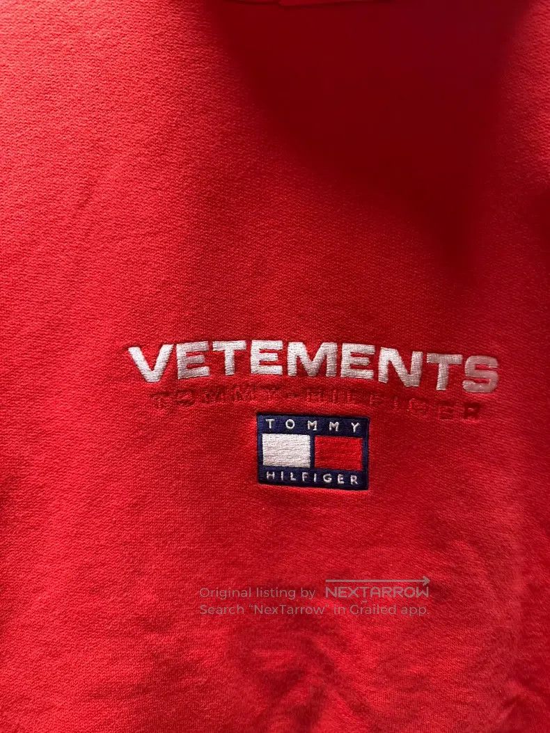 Vetements Vetements Red Two-Piece Hooded Sweatshirt Size US XS / EU 42 / 0 - 2 Thumbnail