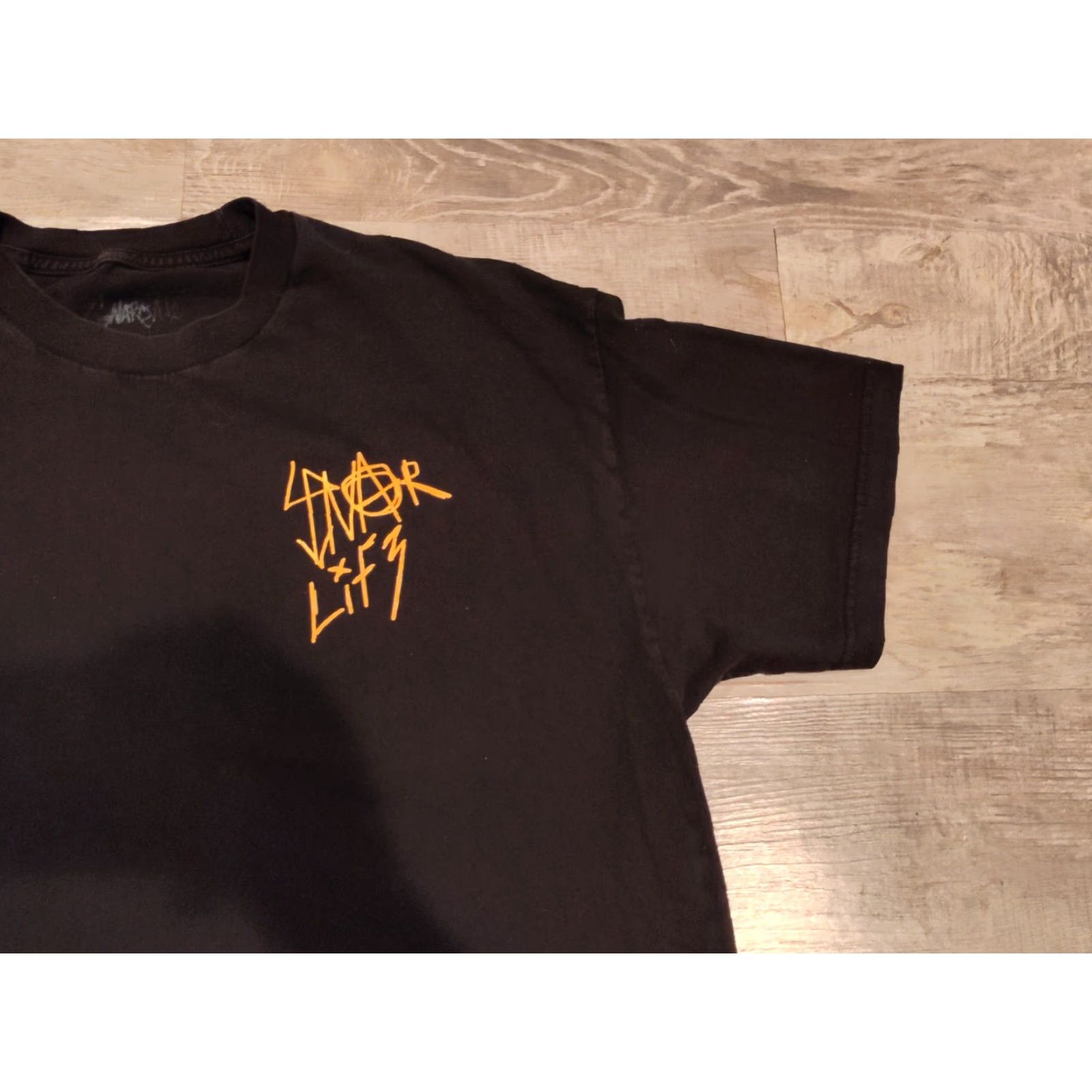 Vintage Gnarcotic T-Shirt Hip Hop Graphic Print Short Sleeve Mens XL Black 2 Sided Logo Distressed 2000s Style Size US XL / EU 56 / 4 - 5 Thumbnail