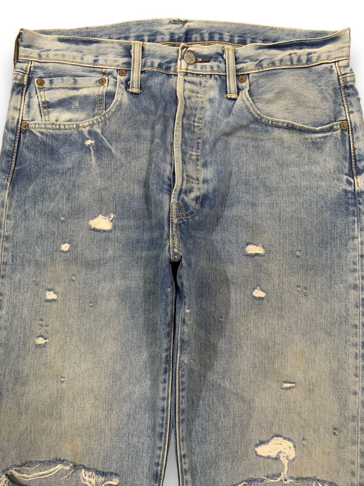 Levi's Vintage Clothing Vintage Y2K Levis 501CT Distressed Grunge Jeans Size 34x30 Size US 34 / EU 50 - 3 Thumbnail