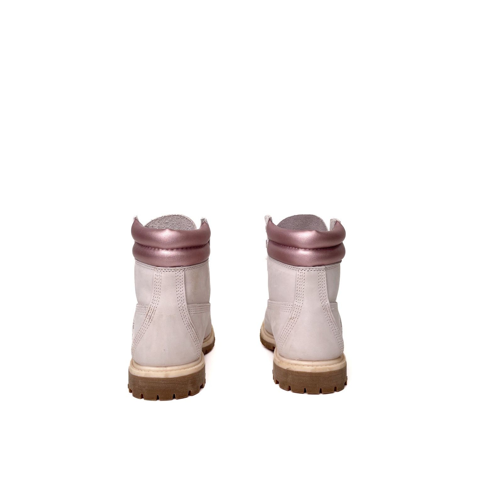 Timberland Grey & Metallic Pink Combat Boots Size US 9 / IT 39 - 4 Thumbnail
