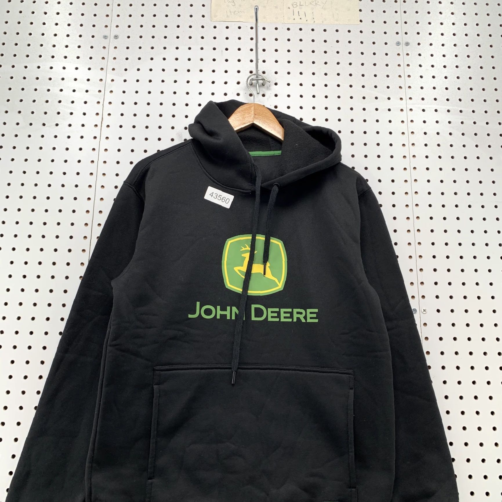 John Deere VINTAGE John Deere Hoodie Sweatshirt Black Mens Small Pullover Hooded Size US S / EU 44-46 / 1 - 2 Thumbnail