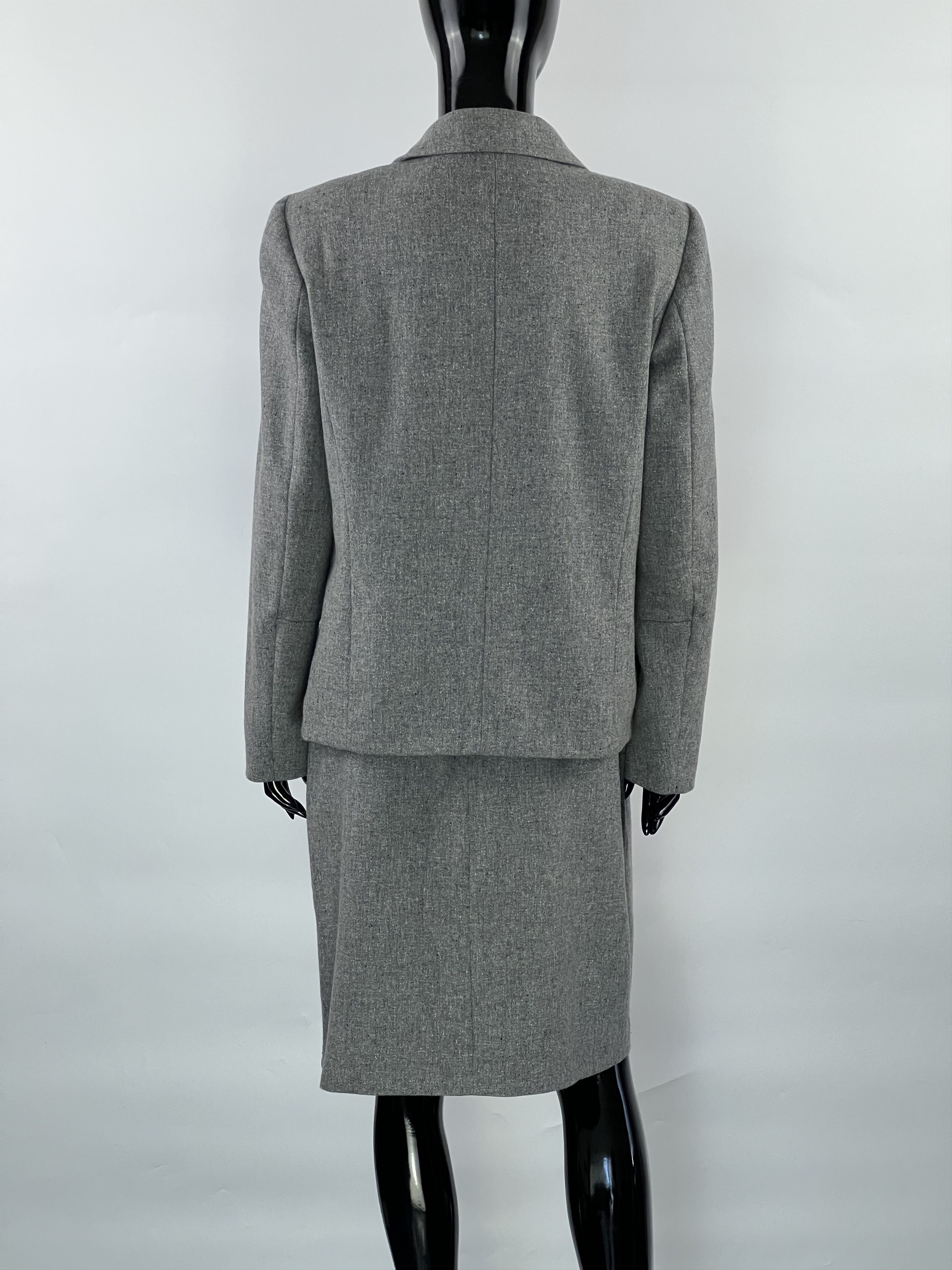 Marella Marella Vintage Gray Wool Suit Skirt Size IT44 US10 D38 GB12 Size M / US 6-8 / IT 42-44 - 2 Thumbnail
