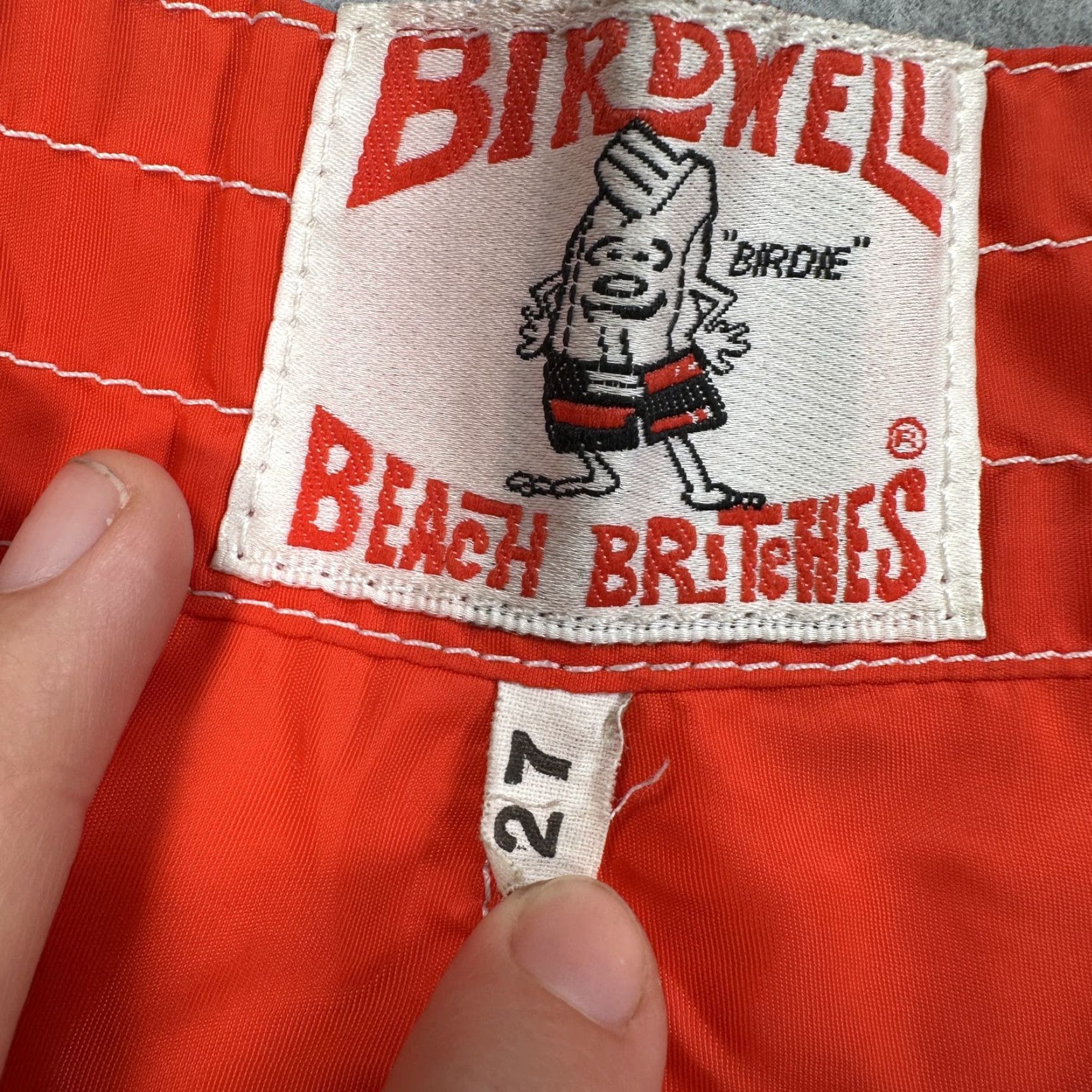 Vintage VINTAGE Birdwell Beach Britches Shorts Mens 27 Red Yellow Boardshorts Surf Size US 27 - 5 Thumbnail
