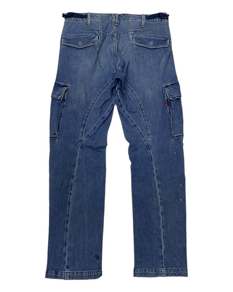 Engineered Garments DISTRESSED DENIM CARGO PANTS LEVIS ENGINEERED MULTI POCKET Size US 30 / EU 46 - 2 Thumbnail
