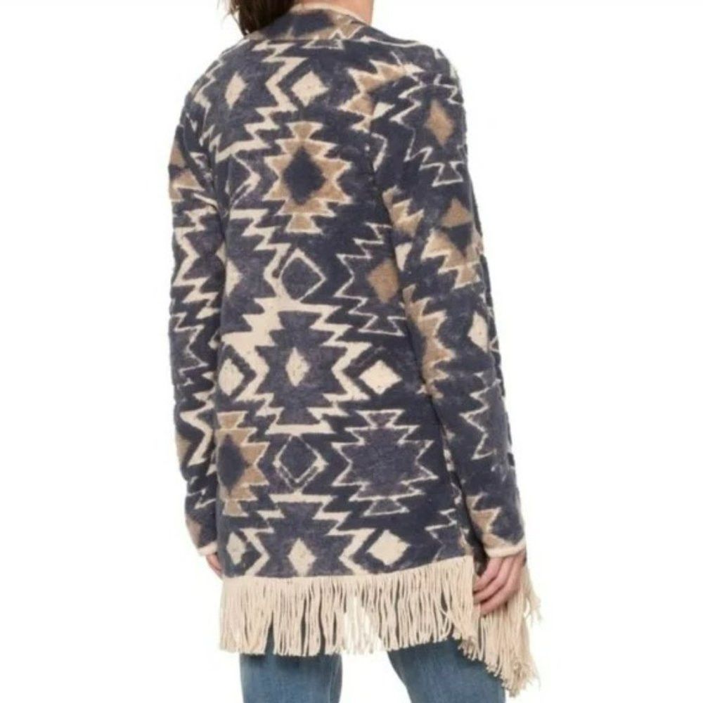 Lucky Brand NWT New $129 Lucky Brand Aztec Print Fringed Brushed Knit C Size S / US 4 / IT 40 - 2 Thumbnail