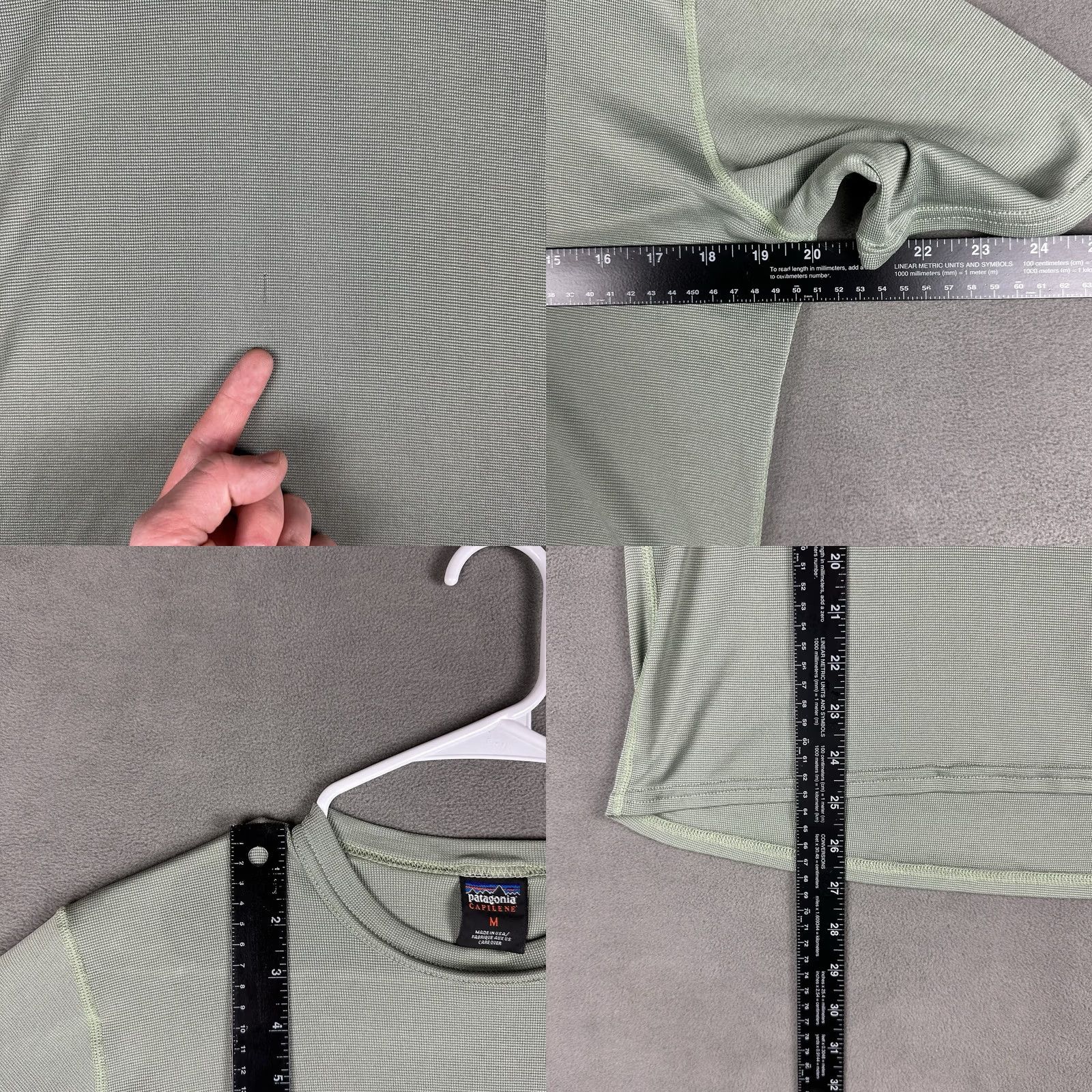 Patagonia VINTAGE Patagonia Capilene Shirt Mens Medium Green Crew Neck Stretch Made In USA Size US M / EU 48-50 / 2 - 8 Thumbnail