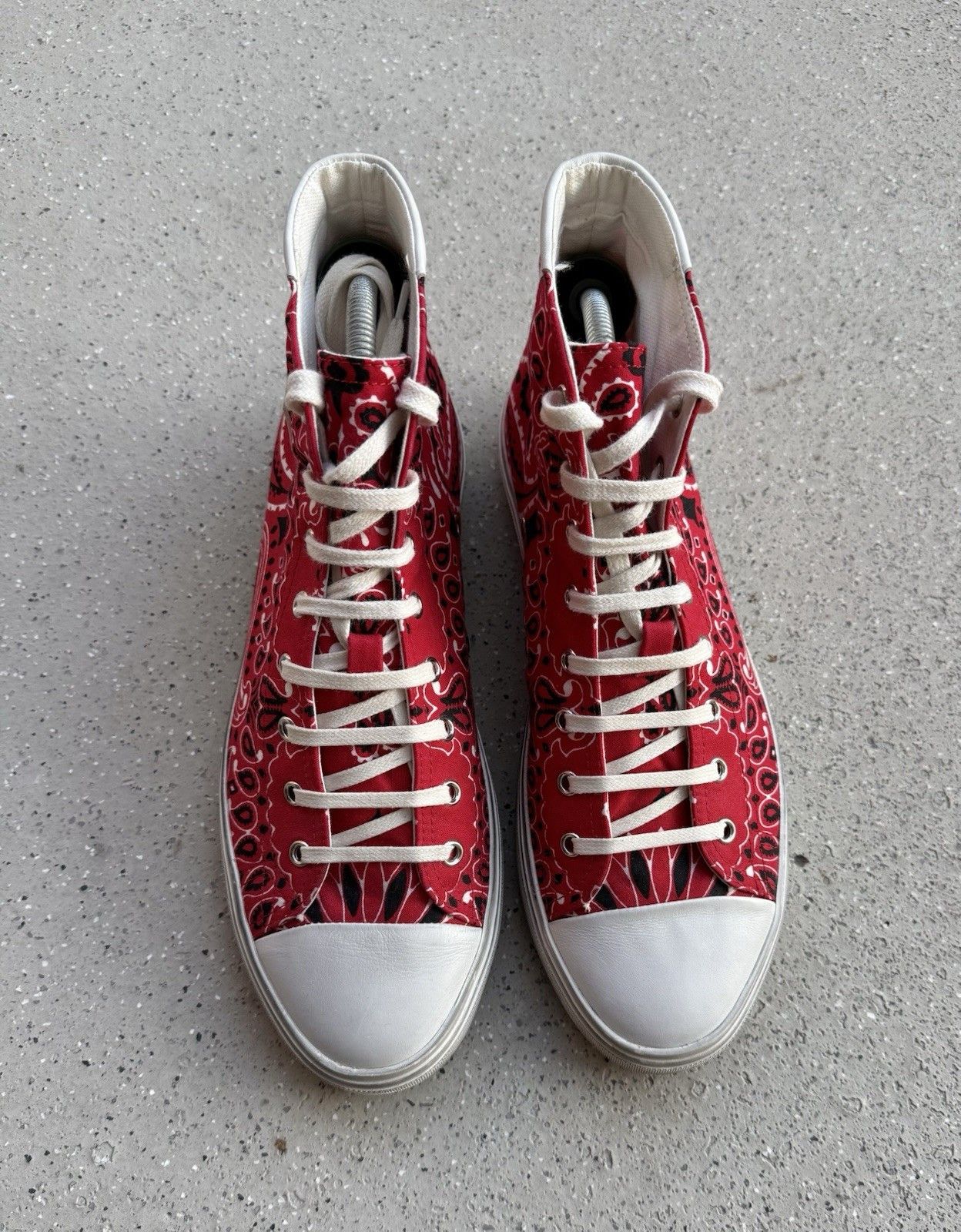 Saint Laurent Paris Saint Laurent Canvas Bedford Bandana Mens High Top Sneakers Size US 9 / EU 42 - 11 Thumbnail