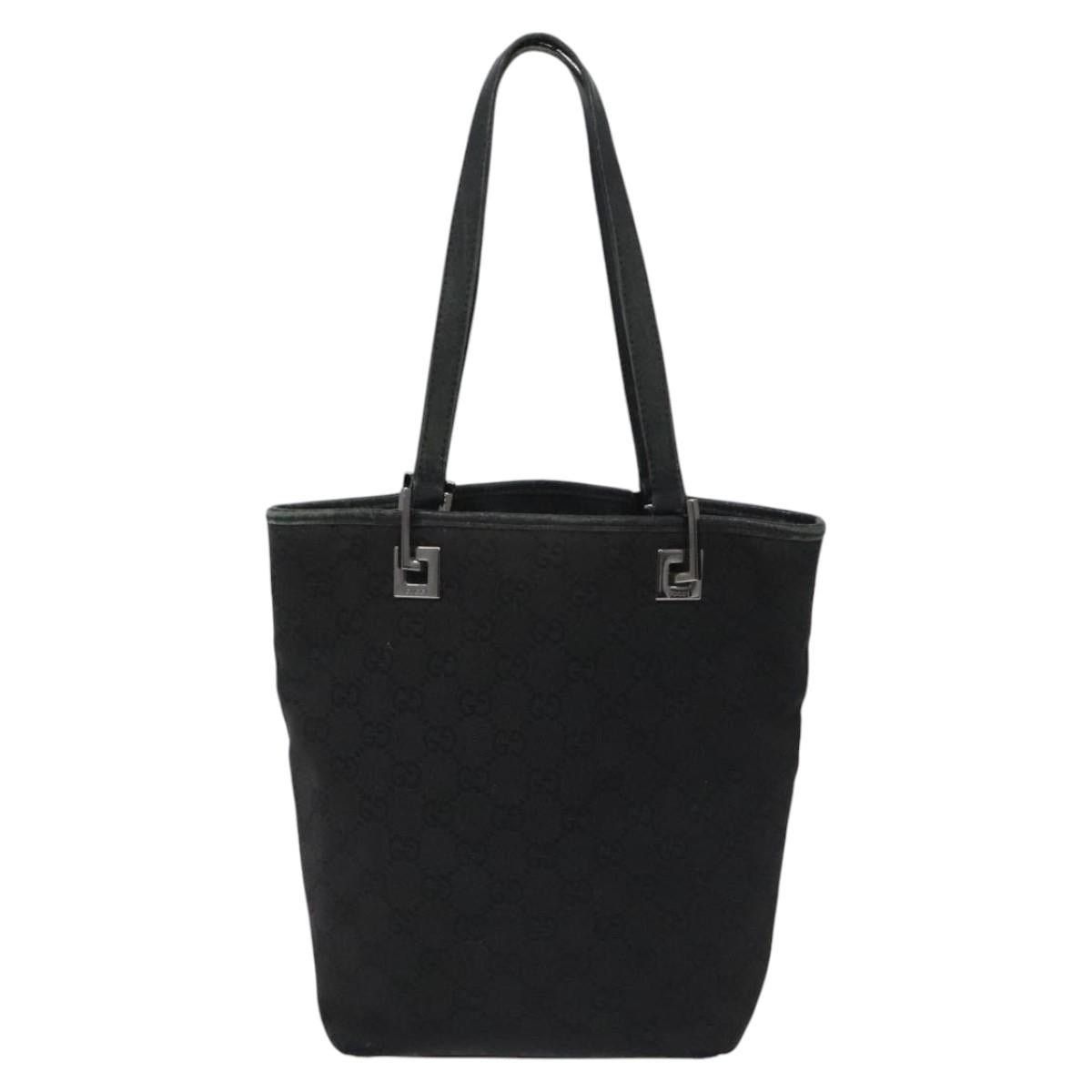 Gucci GUCCI GG Canvas Tote Bag Black Size ONE SIZE - 2 Thumbnail