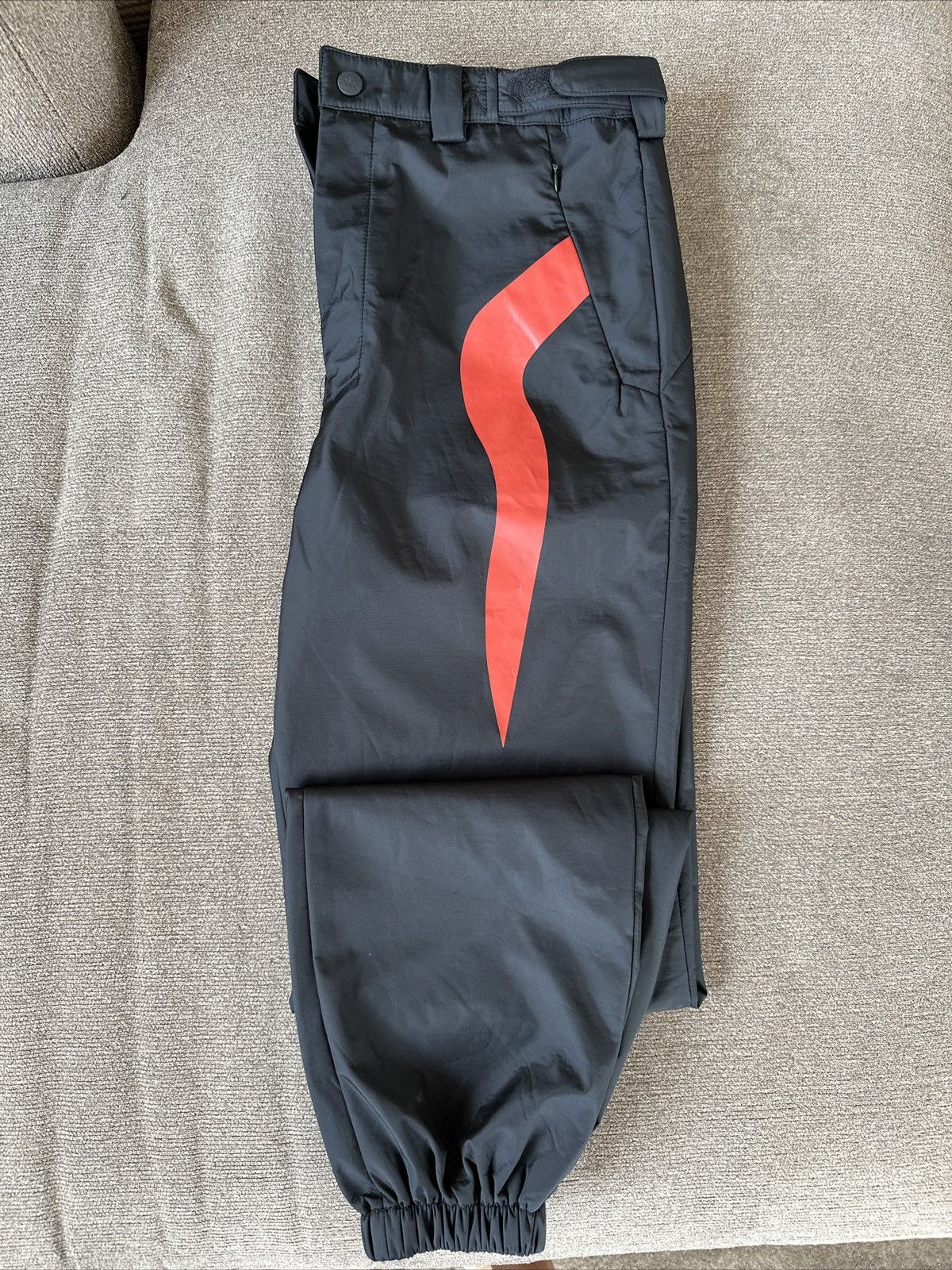 Kappa Kappa Kontroll Flame pants Sz S Black Red Cherry Grailed