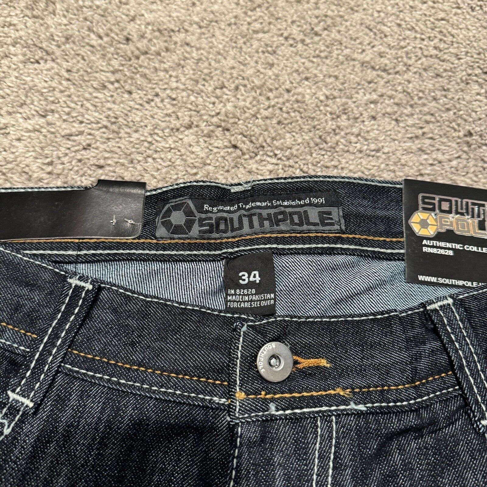 Southpole Baggy Vintage Y2K Southpole Denim Dark Wash Jeans Size 34 Size US 34 / EU 50 - 5 Thumbnail