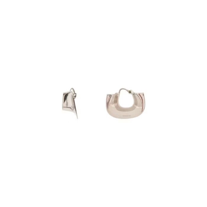 image of Salvatore Ferragamo O1S22I1N0524 Size-Os Sculpture Earrings In Silver, Women's