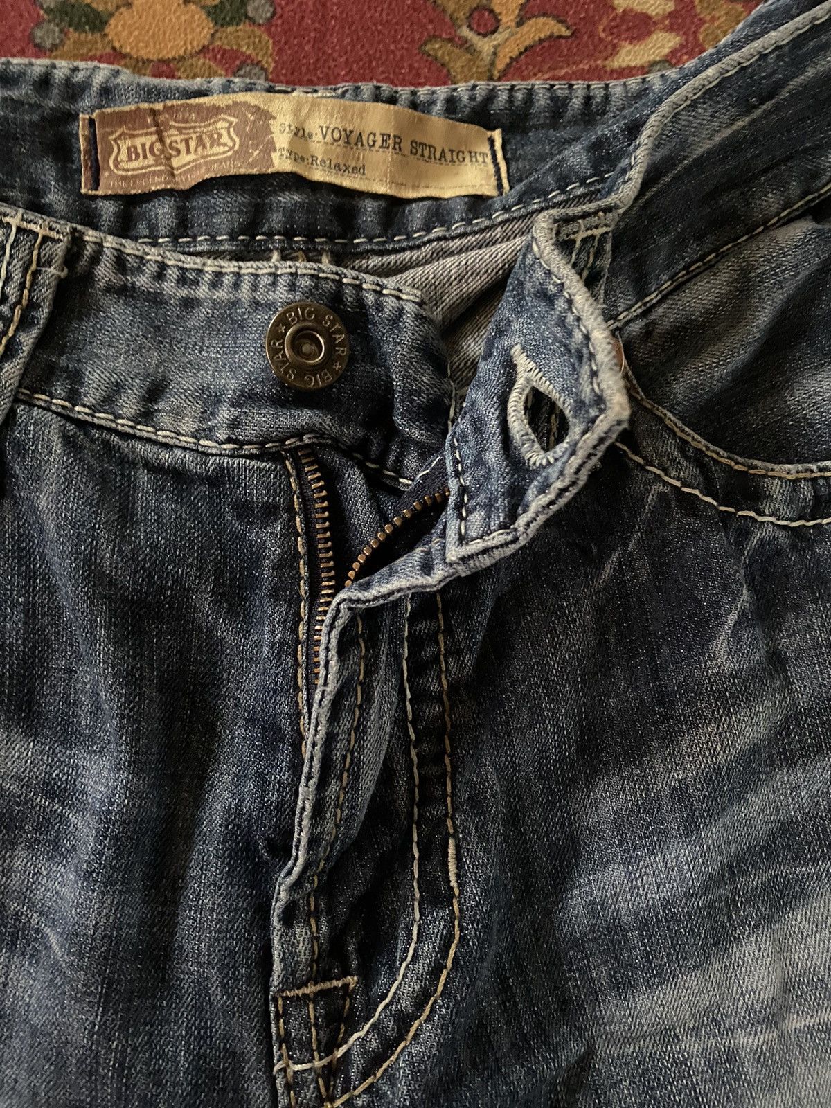 Affliction × Big Star × Vintage Vintage Big Star Distressed Bootcut Denim Size US 33 - 10 Thumbnail