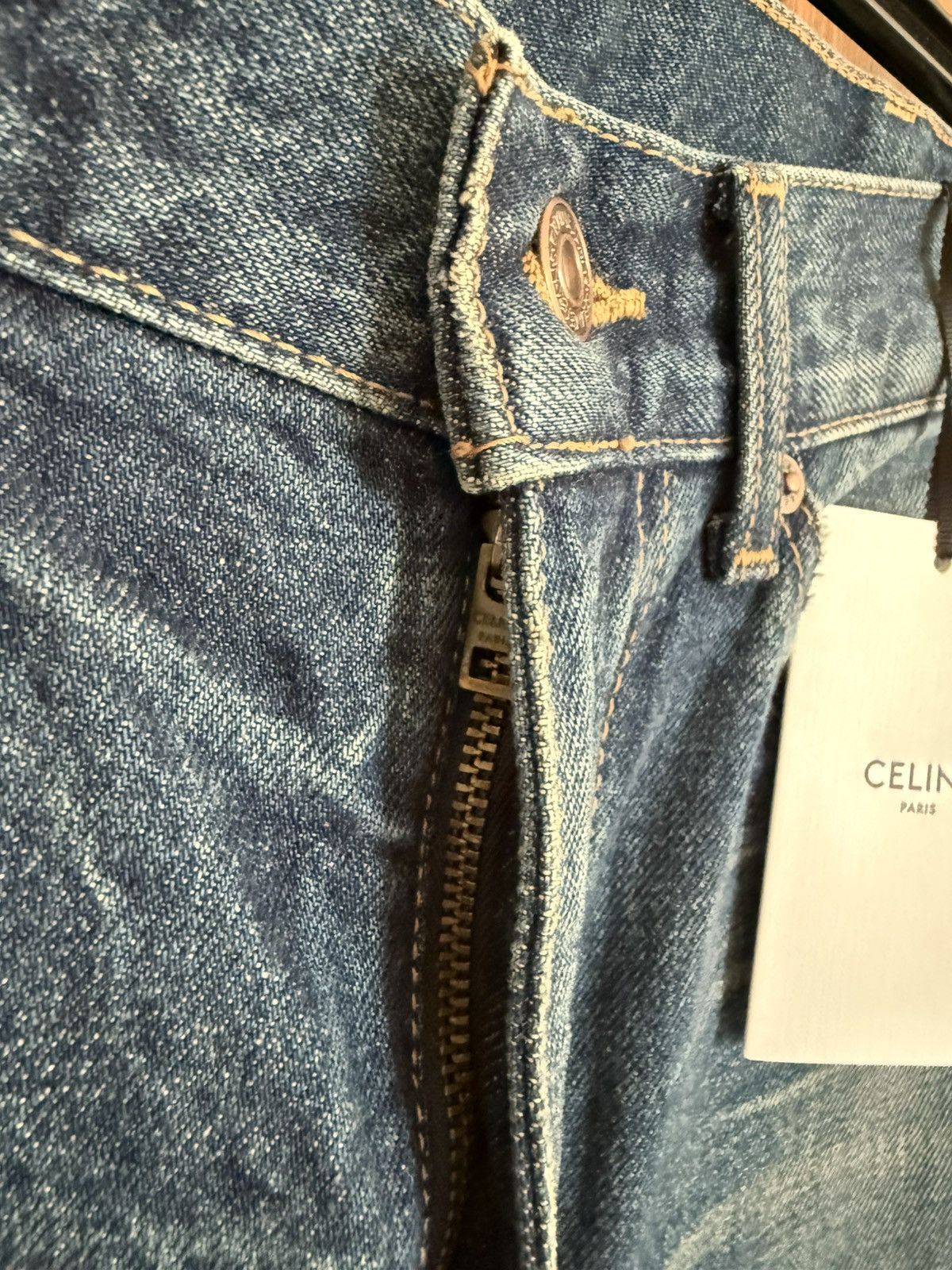 Celine Celine Hedi Slimane Dark union wash Francoise jeans 29 $1200 Size US 29 - 14 Thumbnail