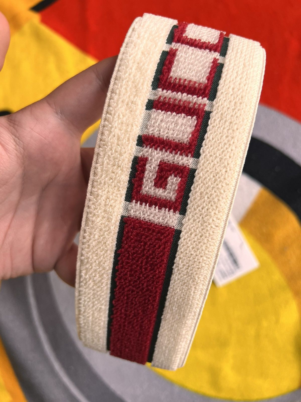 Gucci Gucci Web Stripe Headband Ivory Green Red hat cap logo Size ONE SIZE - 12 Thumbnail