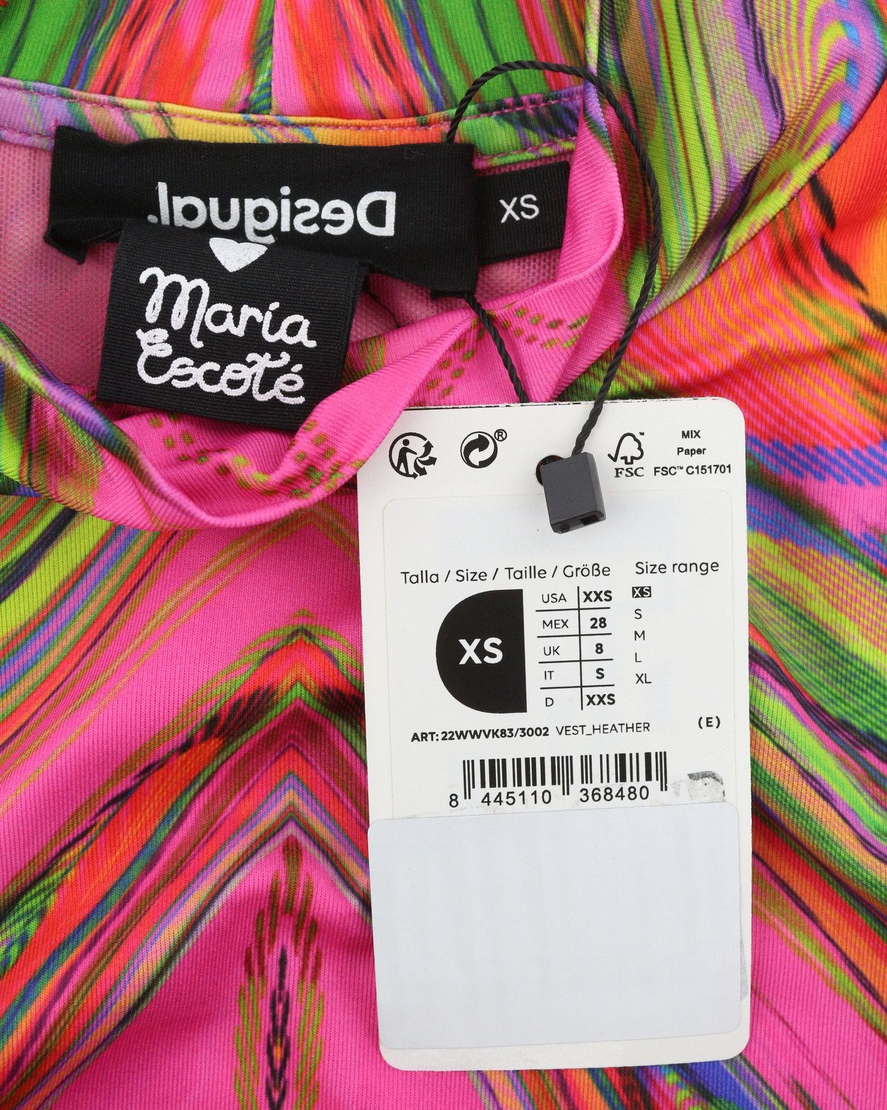 Desigual HEATHER XS Multicolor Print Midi Dress 89028 Size XS / US 0-2 / IT 36-38 - 10 Thumbnail
